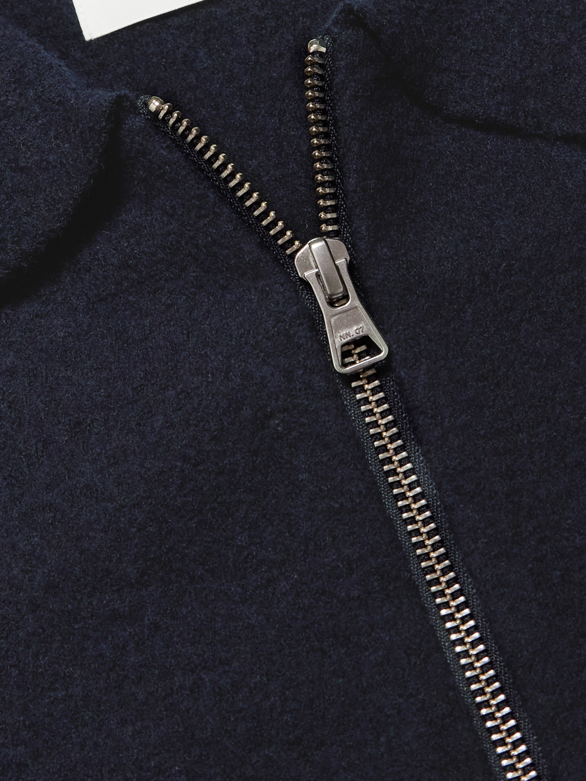 Nn07 Jonas 6398 Brushed-wool Zip-up Cardigan In Blue