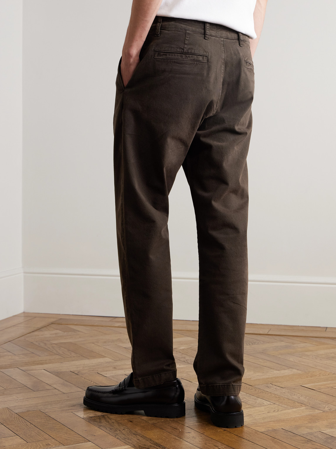Aden 1923 Straight-Leg Organic Cotton-Blend Twill Trousers
