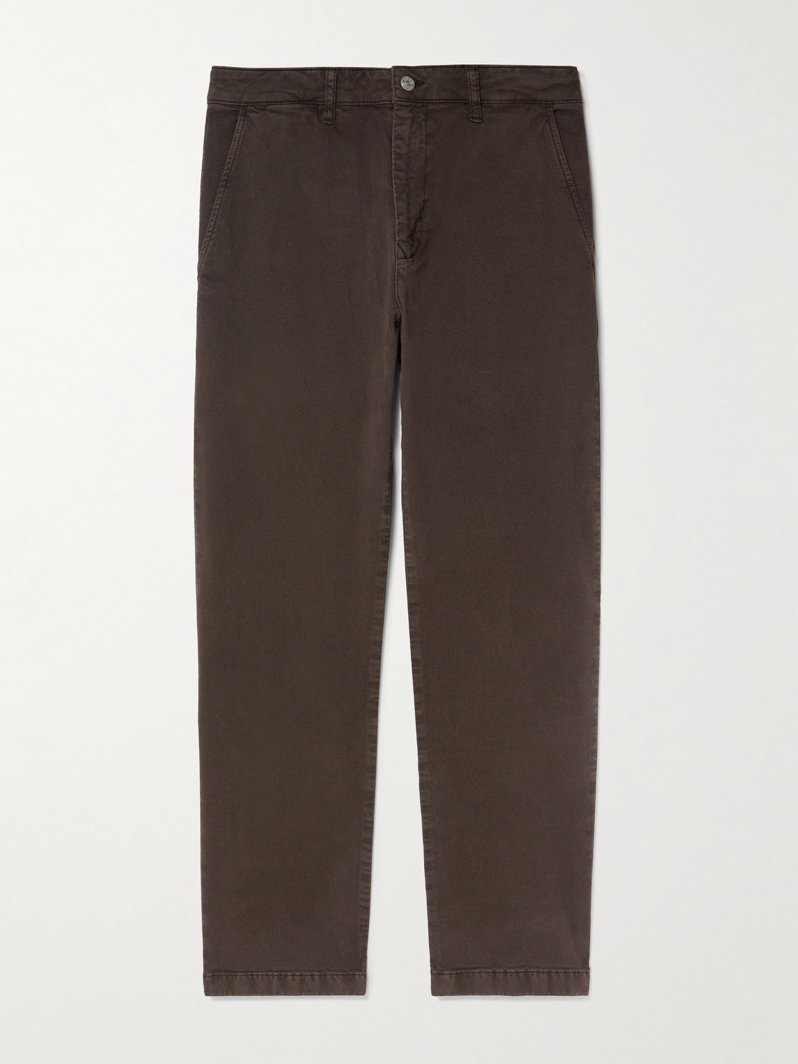 Nn07 Aden 1923 Straight-leg Organic Cotton-blend Twill Chinos In Brown