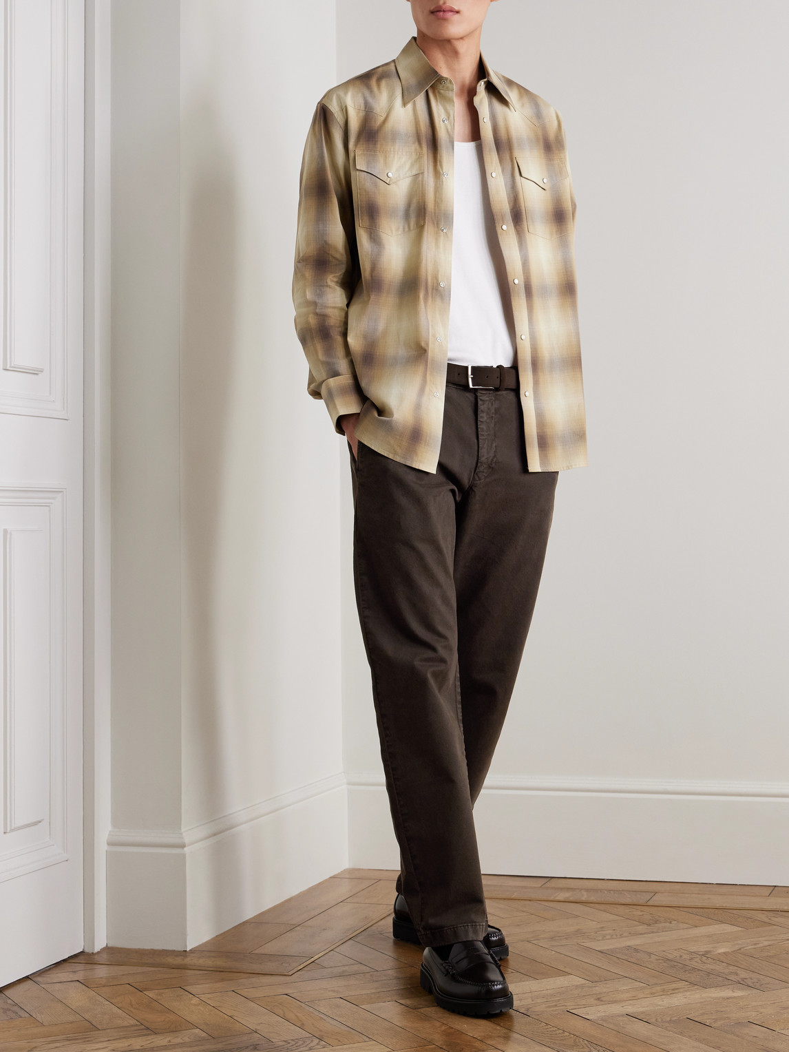 Aden 1923 Straight-Leg Organic Cotton-Blend Twill Trousers