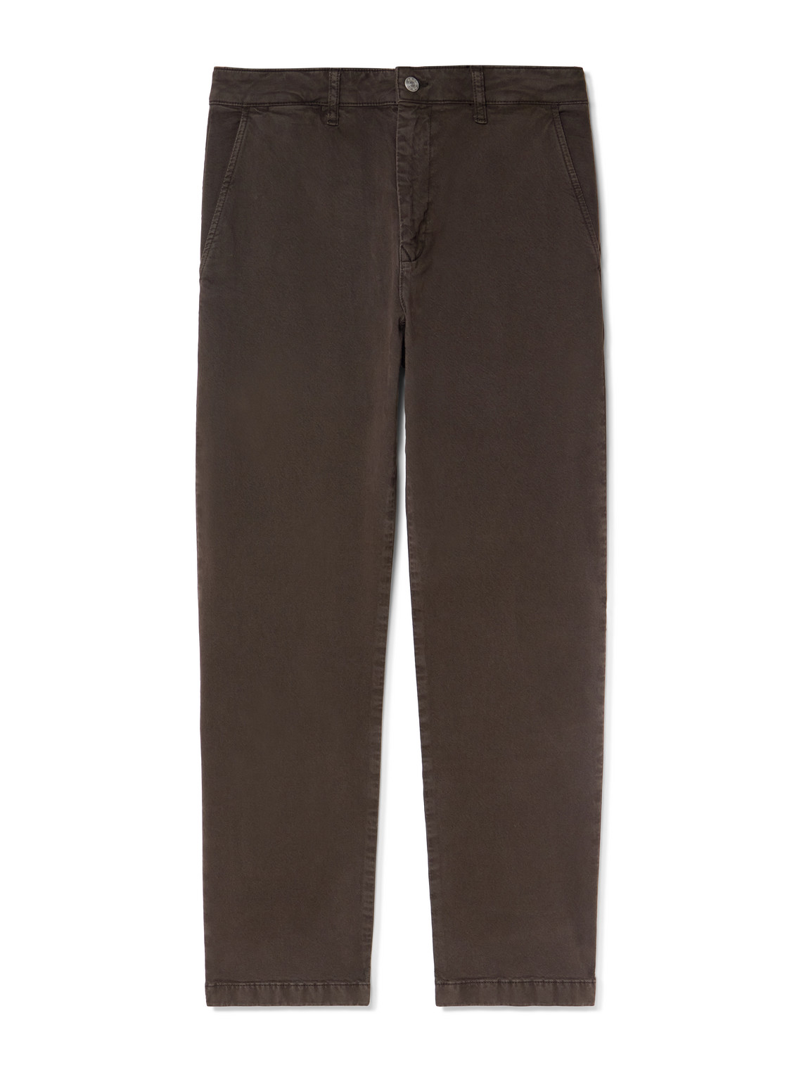 Nn07 Aden 1923 Straight-leg Organic Cotton-blend Twill Chinos In Brown