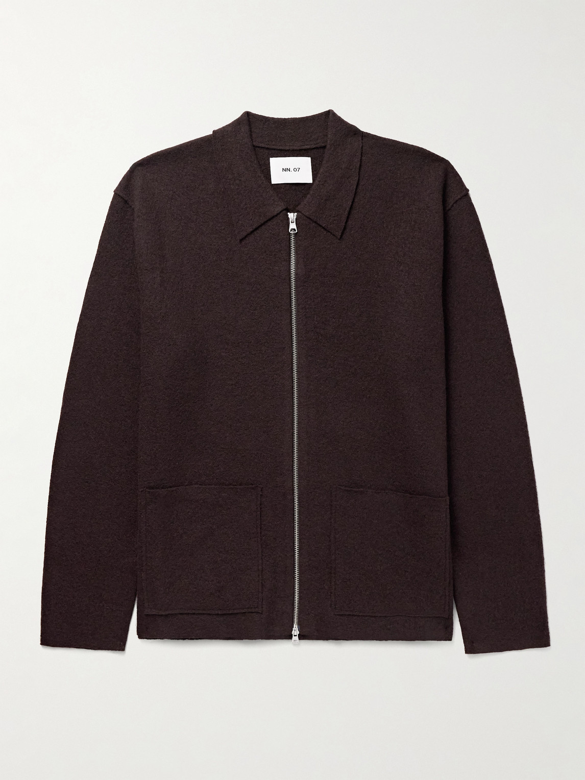 NN07 Jonas 6398 Brushed-Wool Zip-Up Cardiganen