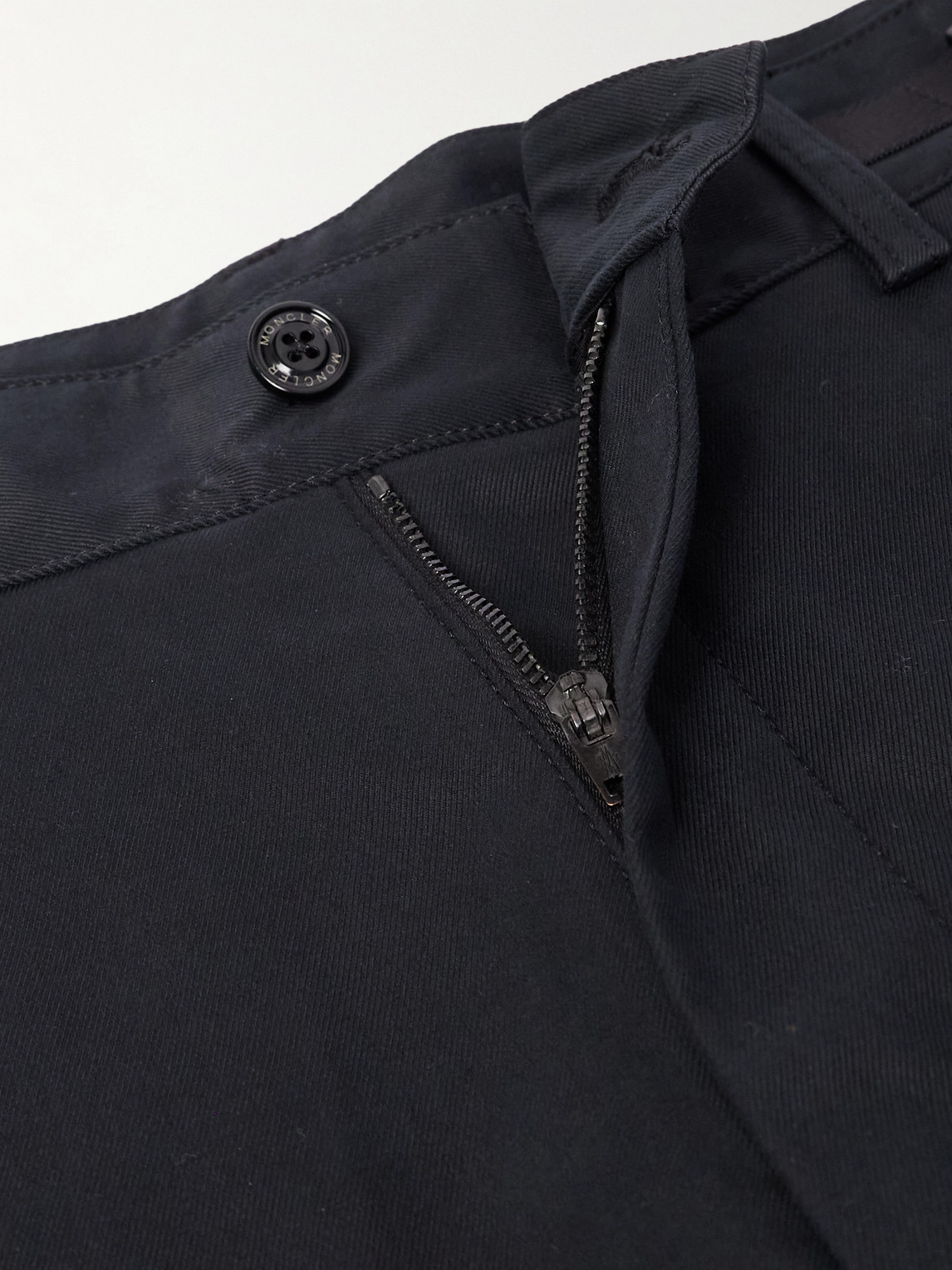 Moncler Straight-leg Pleated Stretch-cotton Gabardine Cargo Trousers In Burgundy