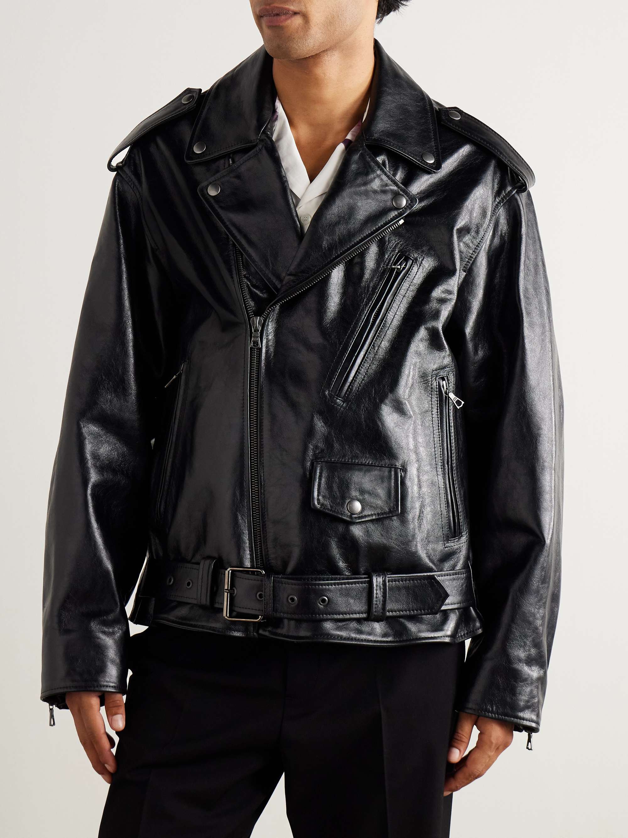 DRIES VAN NOTEN Leather Jacket for Men | MR PORTER