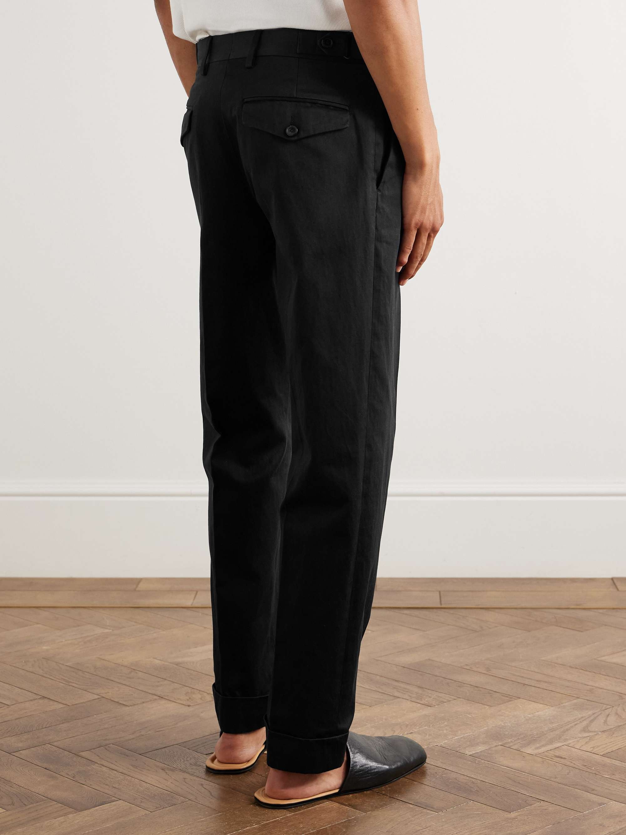 NEAT COTTON SATIN │TAPERED - BLACK NEAT COTTON SATIN │TAPERED - BLACK