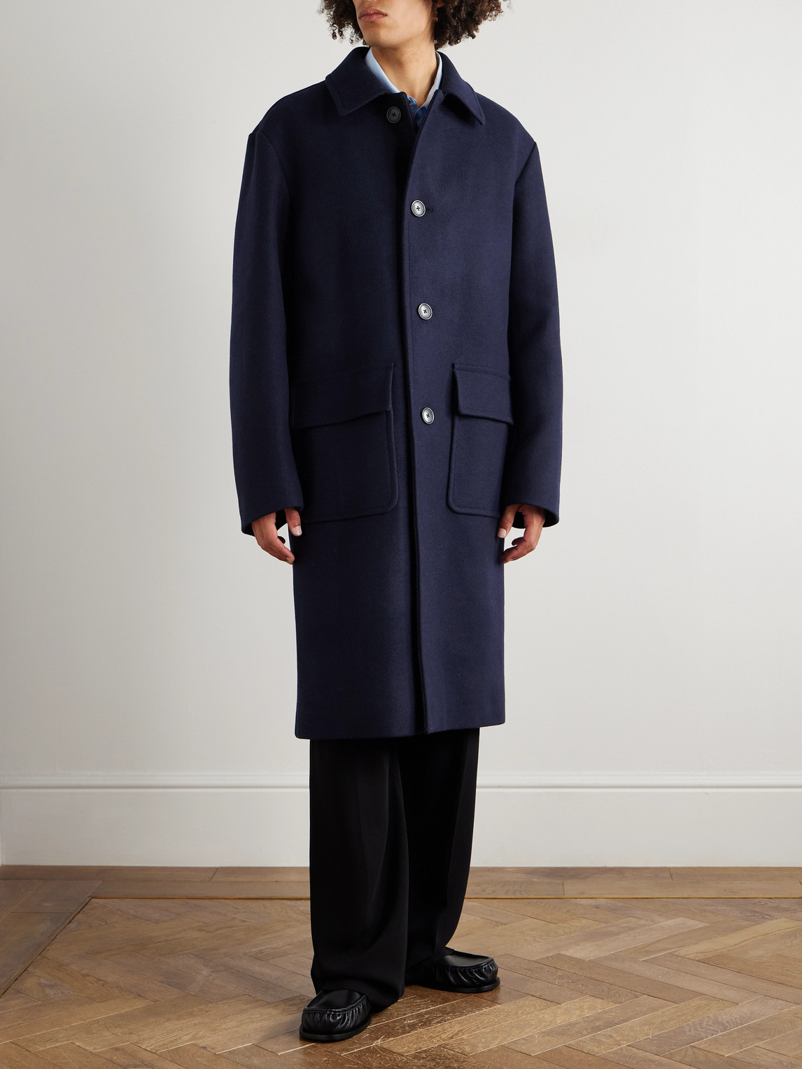  Dries Van Noten - Wool-blend Twill Coat - Men - Blue - S 