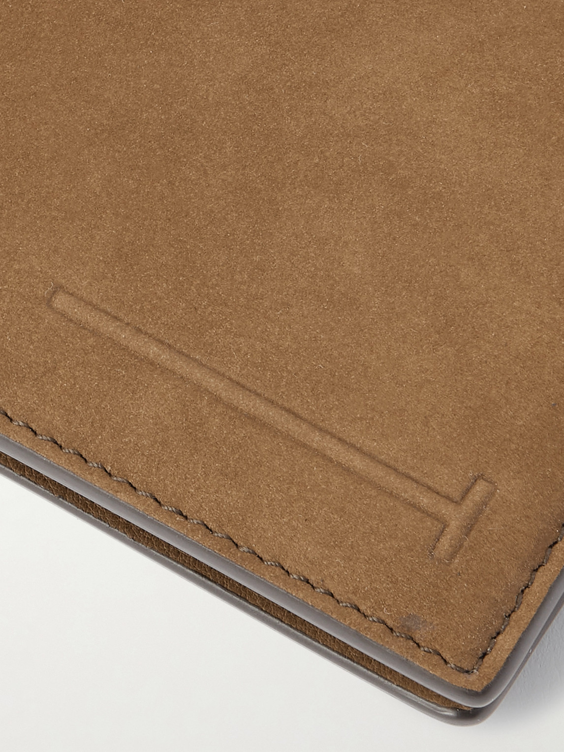 Tom Ford Nubuck Billfold Wallet In Brown
