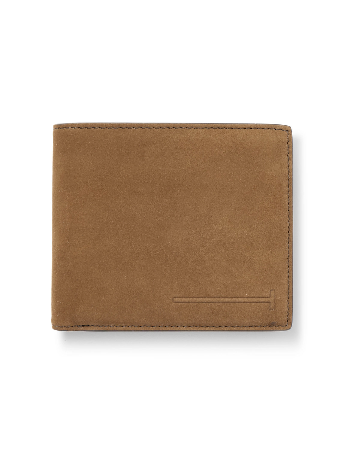 Tom Ford Nubuck Billfold Wallet In Brown