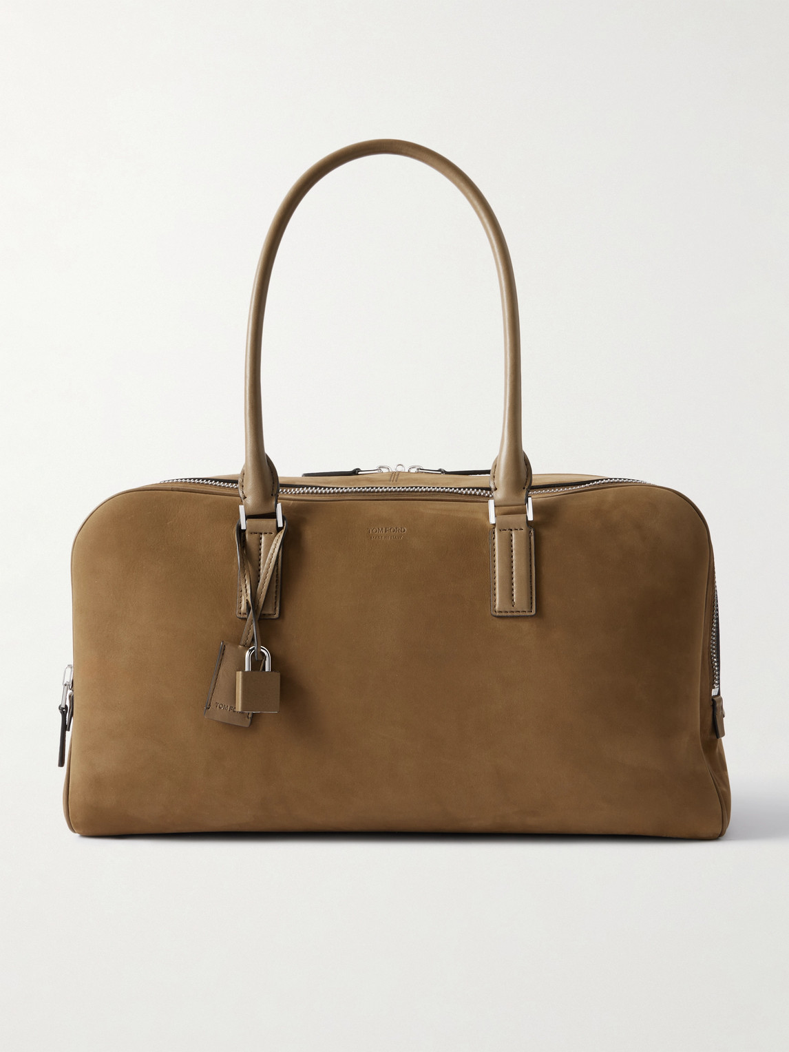 Tom Ford Leather-Trimmed Nubuck Weekend Bag - Men
