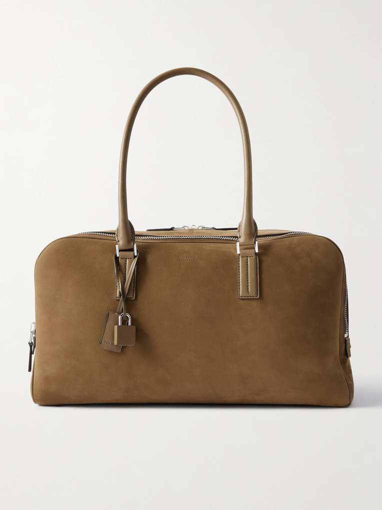 Tom Ford — Leather-Trimmed Nubuck Weekend Bag