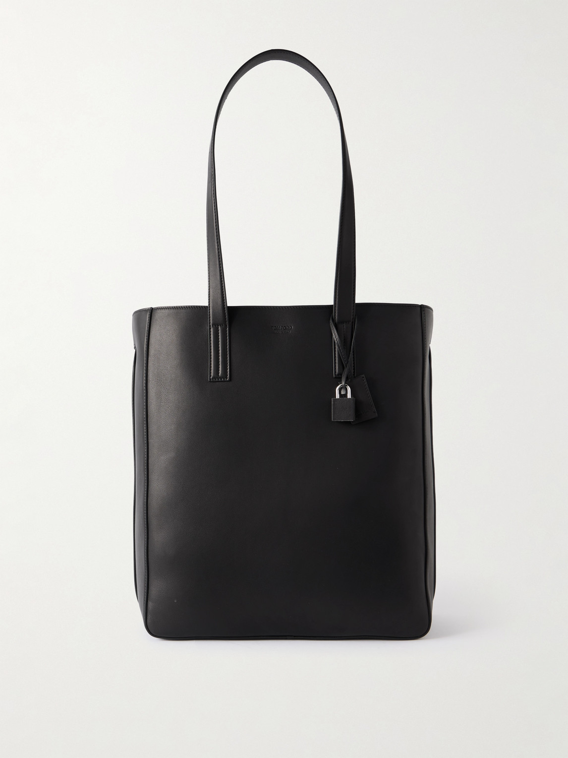 Tom Ford Leather Tote Bag In Black