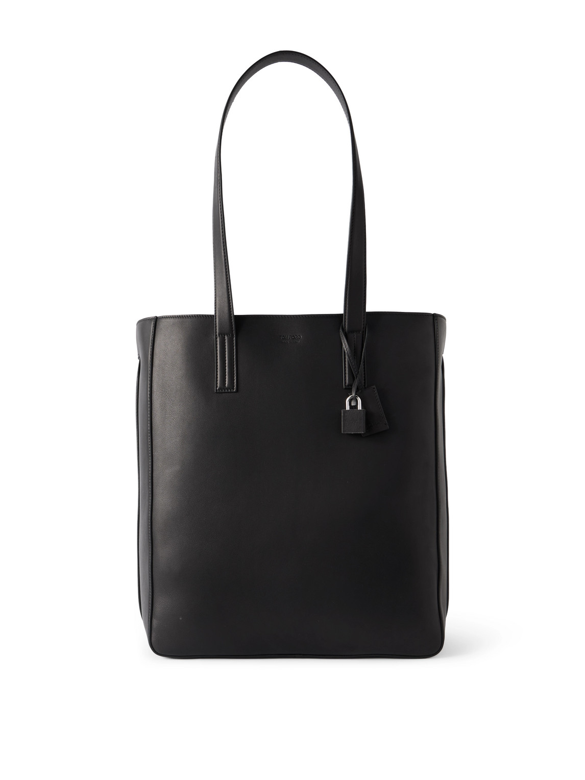 Tom Ford Leather Tote Bag In Black