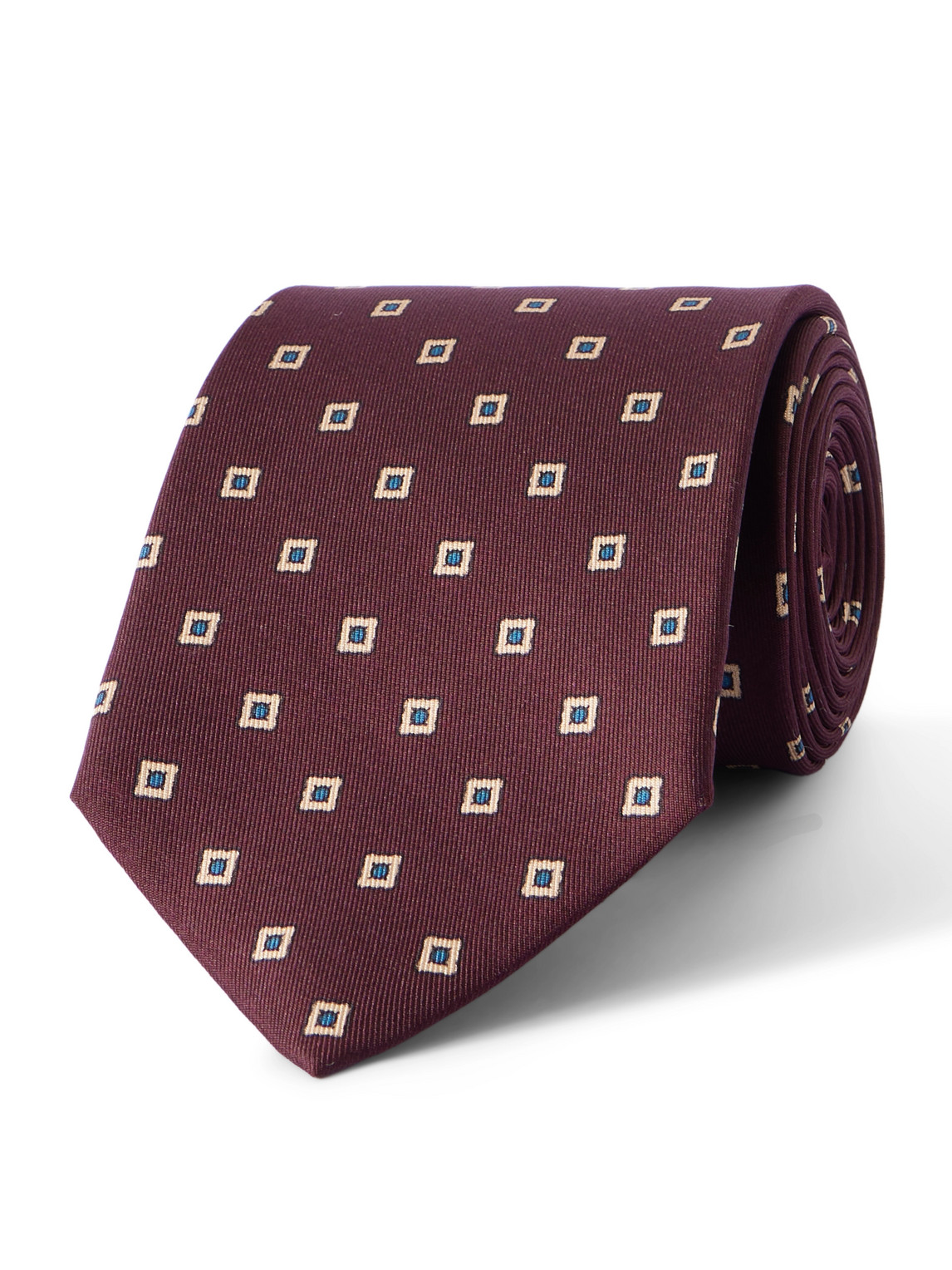 Saint Laurent 8cm Printed Silk-twill Tie In Red