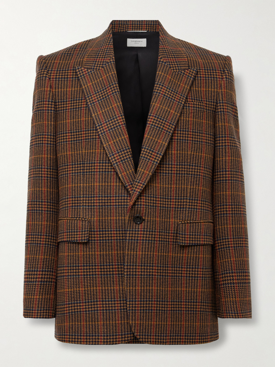 Saint Laurent Houndstooth Checked Wool Blazer - Men