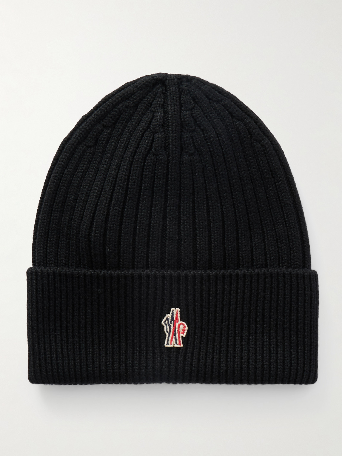 Logo-Appliquéd Ribbed Virgin Wool Beanie