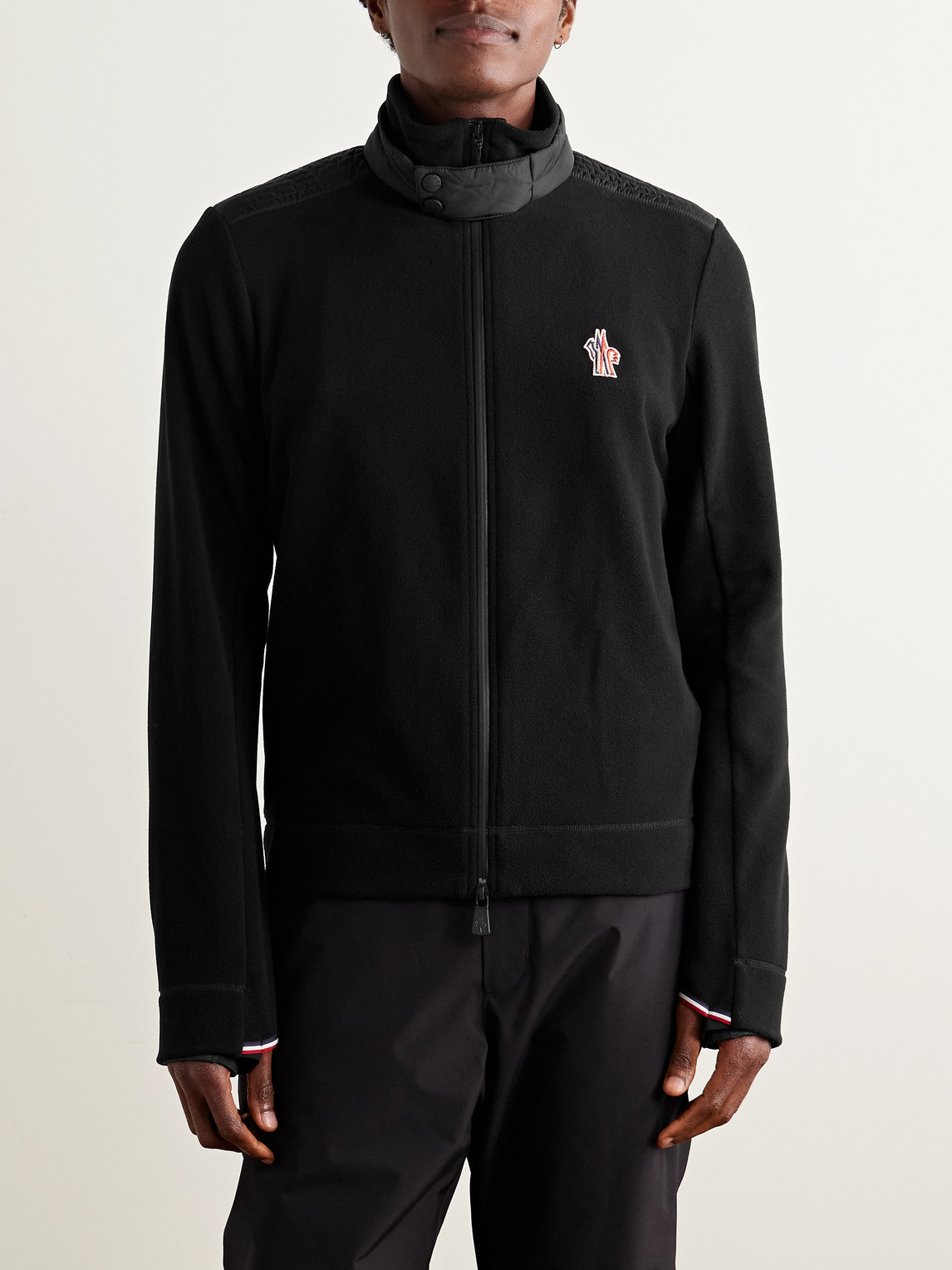 Grenoble - Logo-Appliquéd Shell-Trimmed Fleece Jacket
