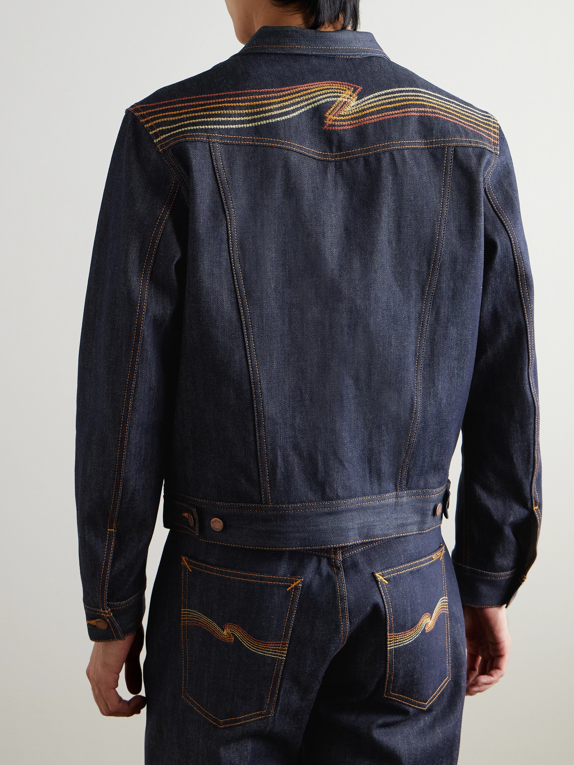  Nudie Jeans - Conny Embroidered Organic Denim Jacket - Men - Blue - S 