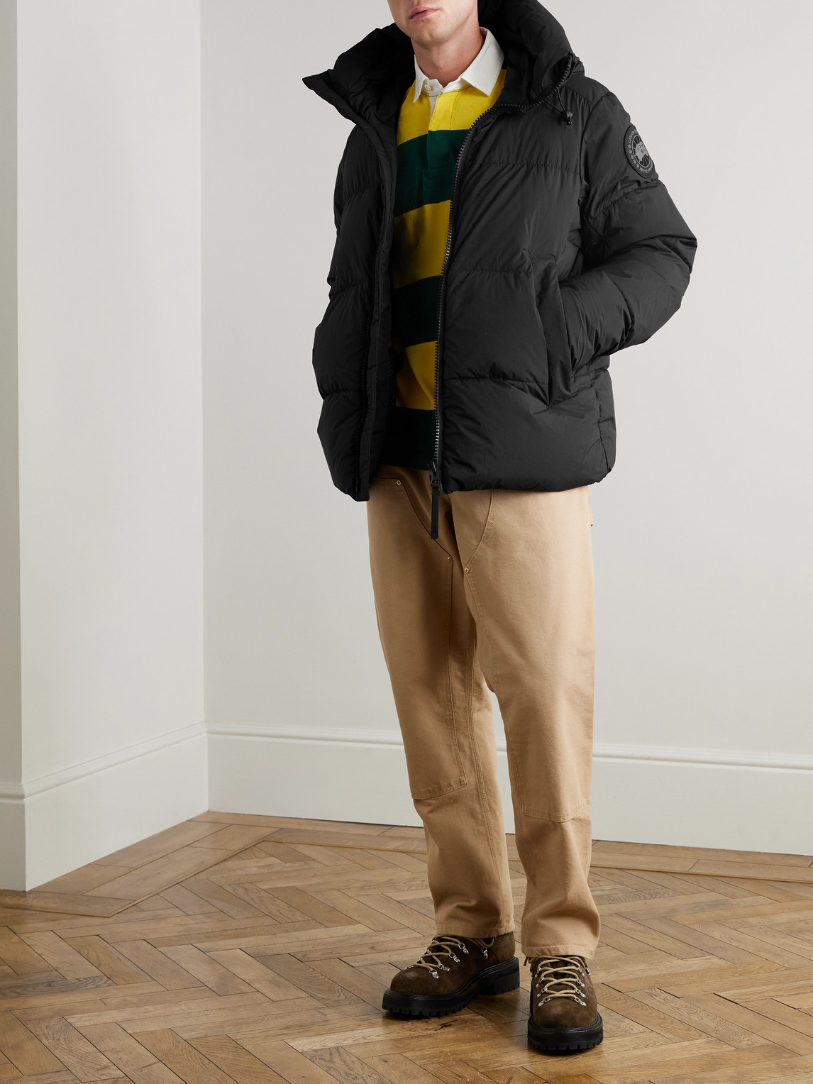 Canada Goose Crofton Quilted Enduraluxe® Down Jacket In Black