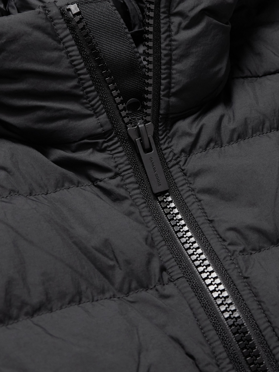 Canada Goose Crofton Logo-appliquéd Quilted Enduraluxe® Hooded Down Jacket In Black