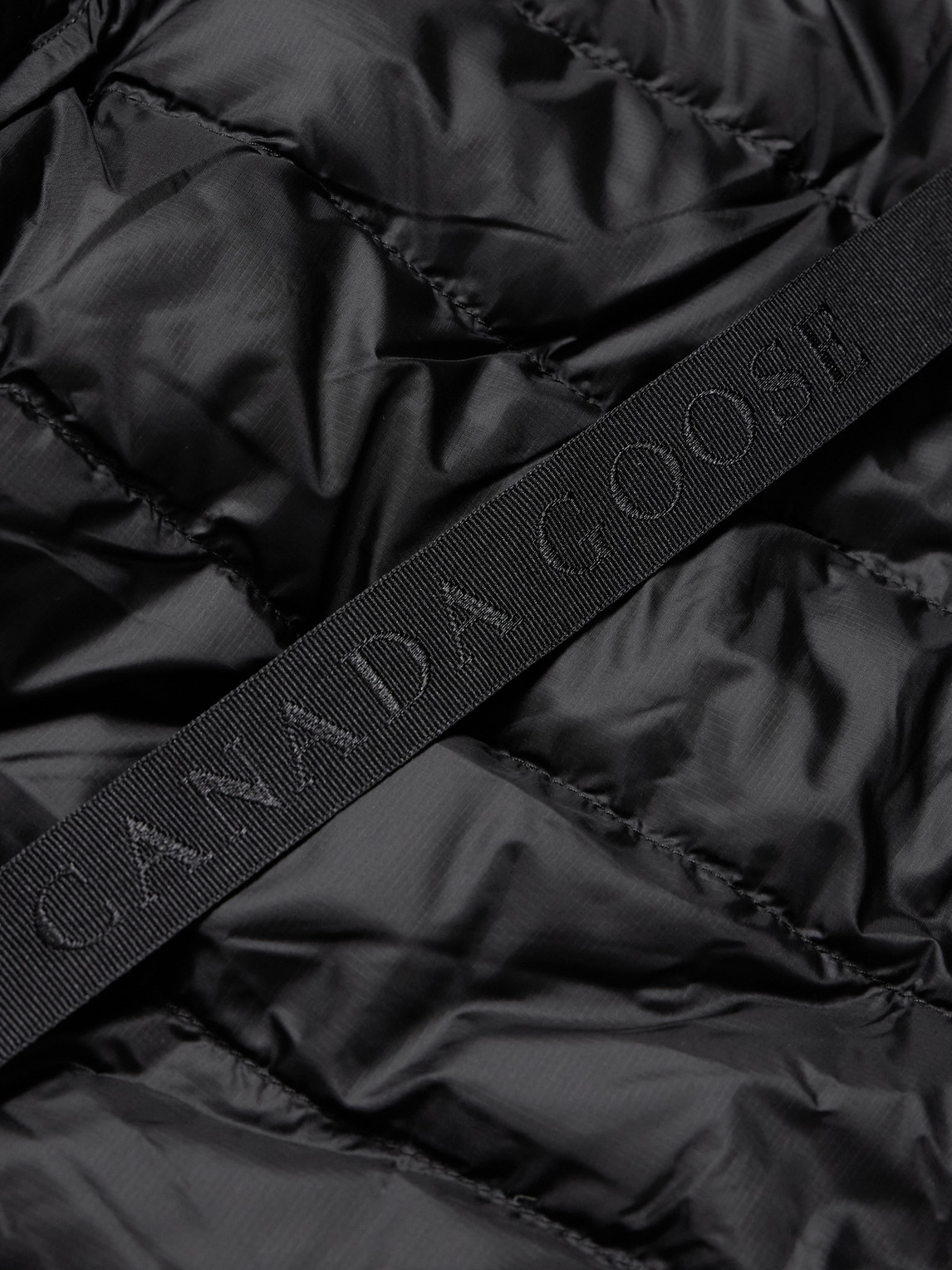 Canada Goose Crofton Logo-appliquéd Quilted Enduraluxe® Hooded Down Jacket In Black
