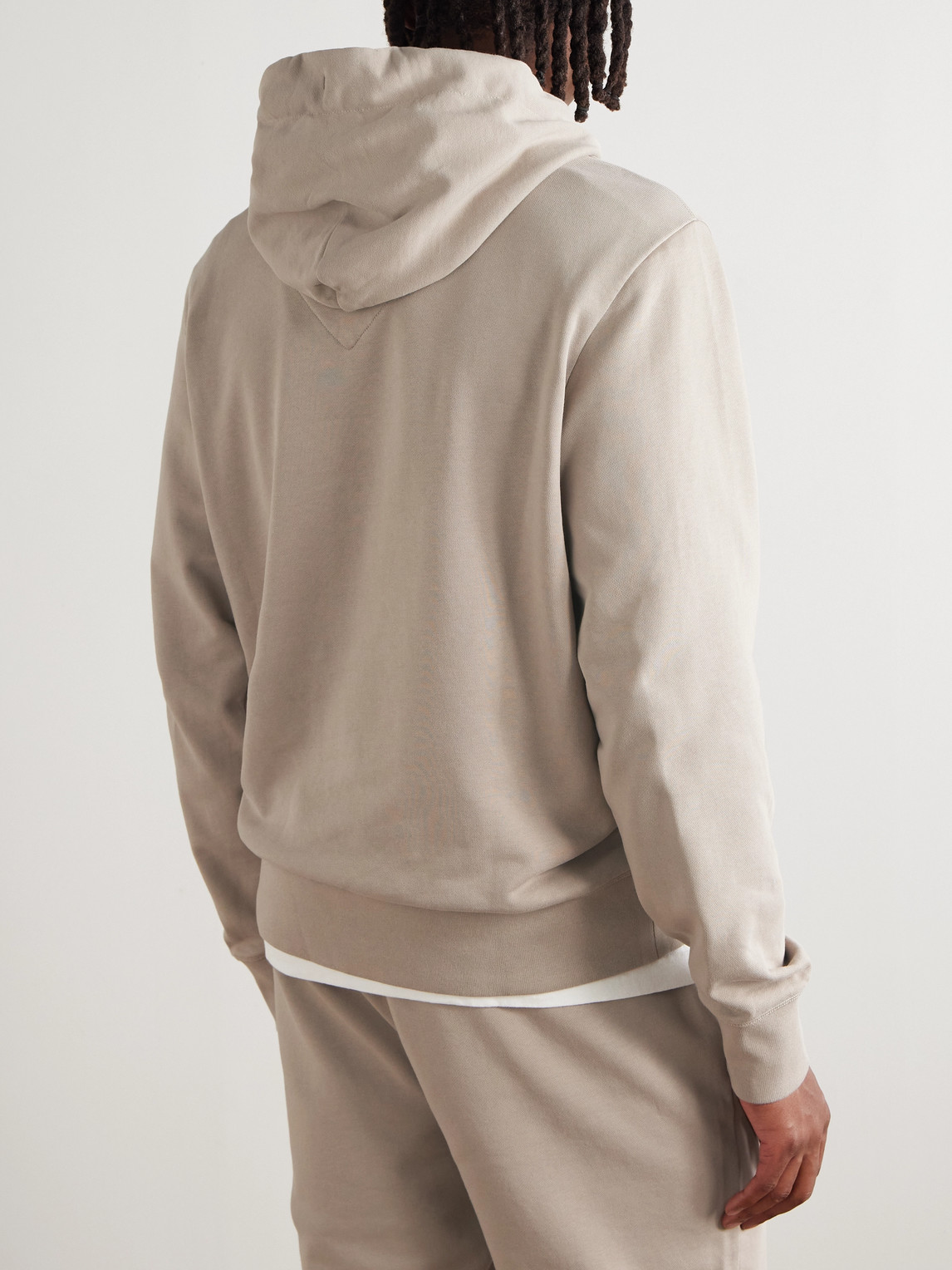 Huron Logo-Appliquéd Organic Cotton-Jersey Hoodie