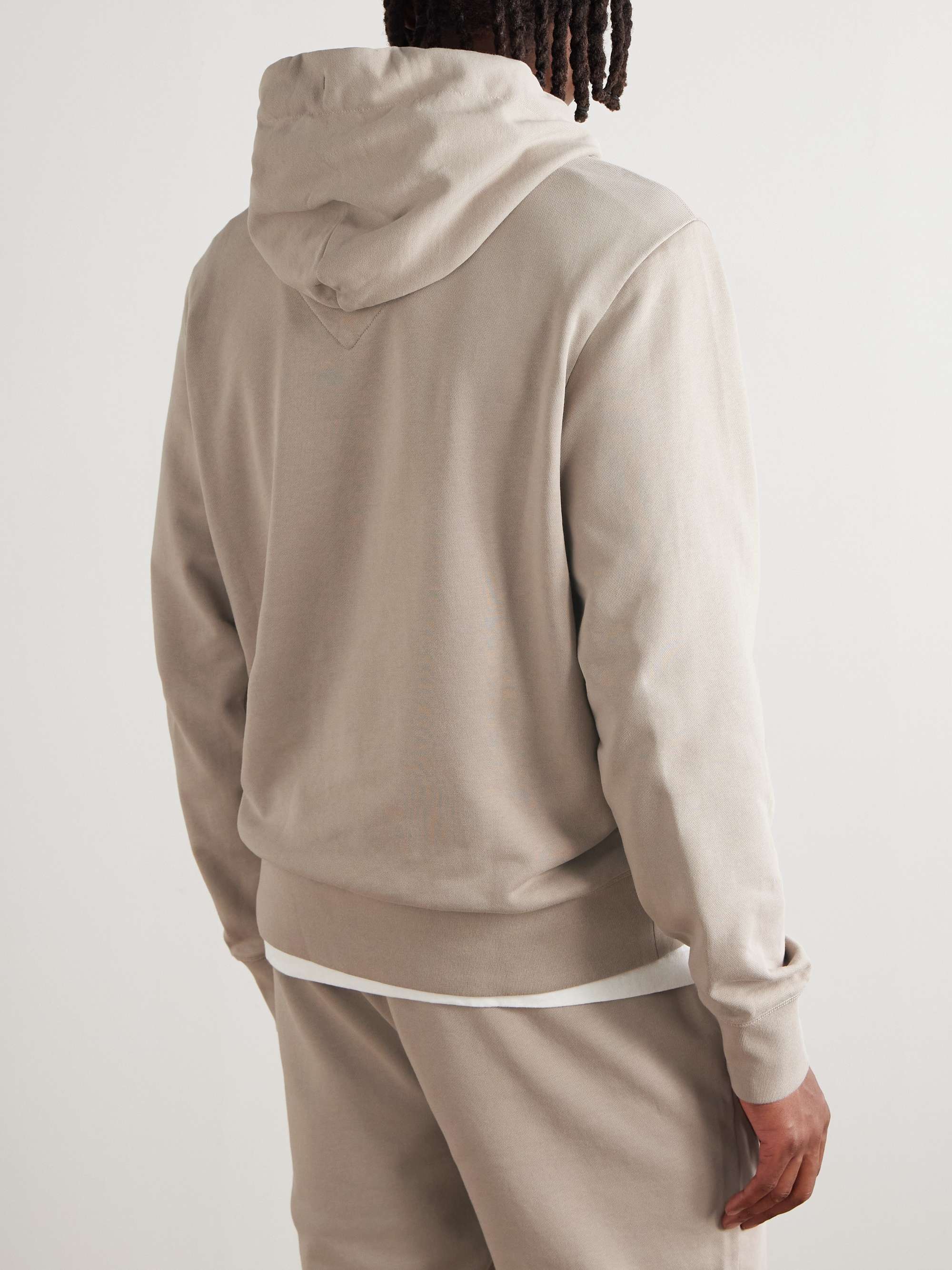 CANADA GOOSE Huron Logo-Appliquéd Organic Cotton-Jersey Hoodie