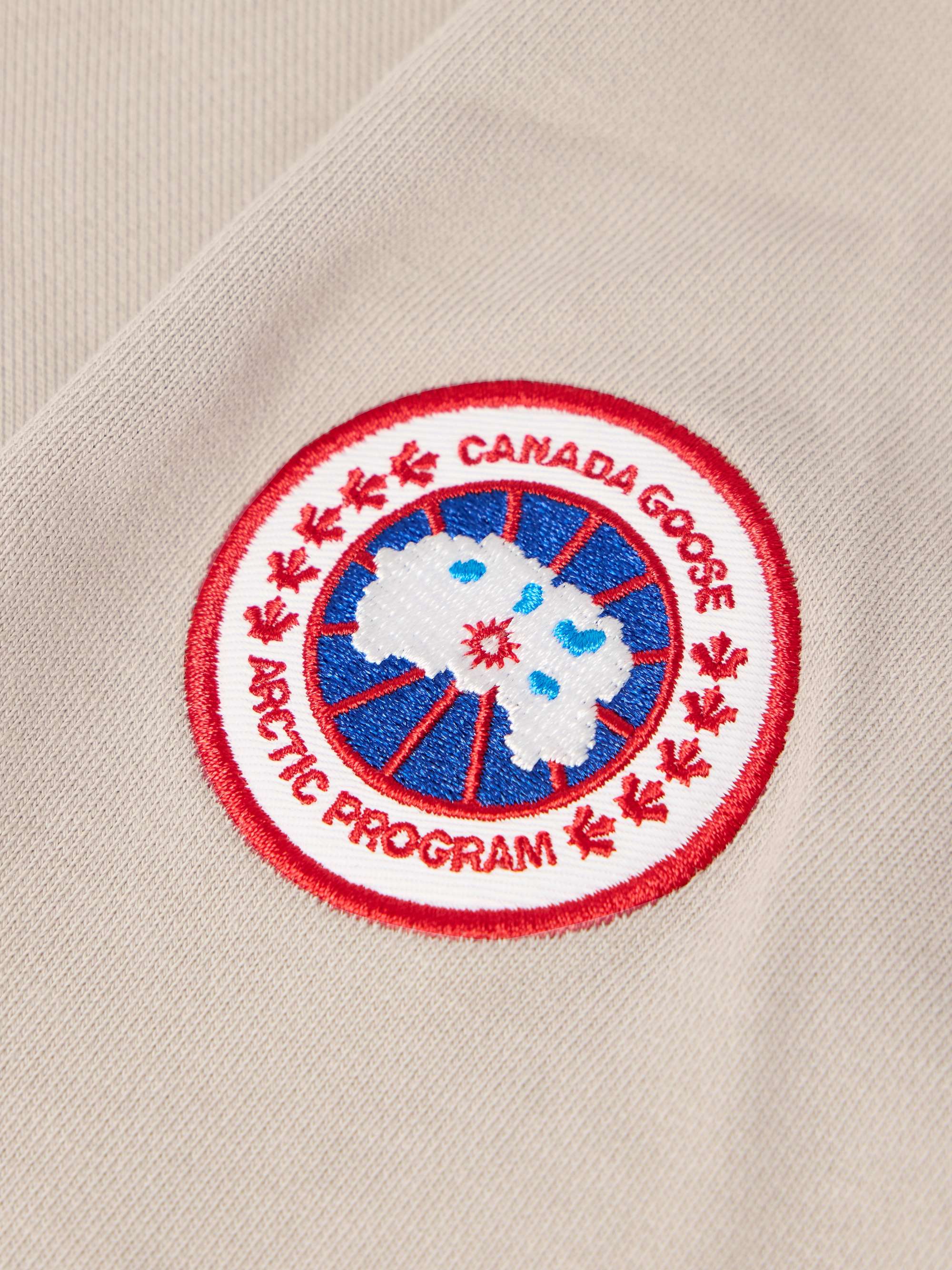 CANADA GOOSE Huron Logo-Appliquéd Organic Cotton-Jersey Hoodie