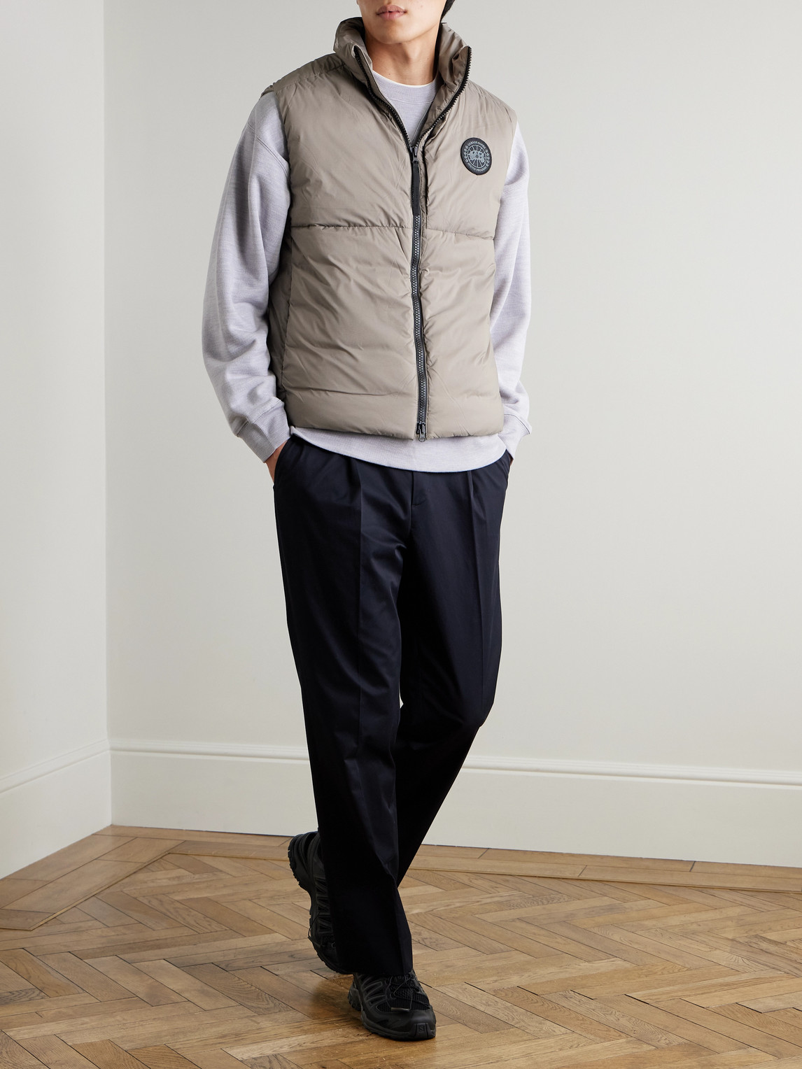 Canada Goose Lodge Quilted Shell Down Gilet In Neutral
