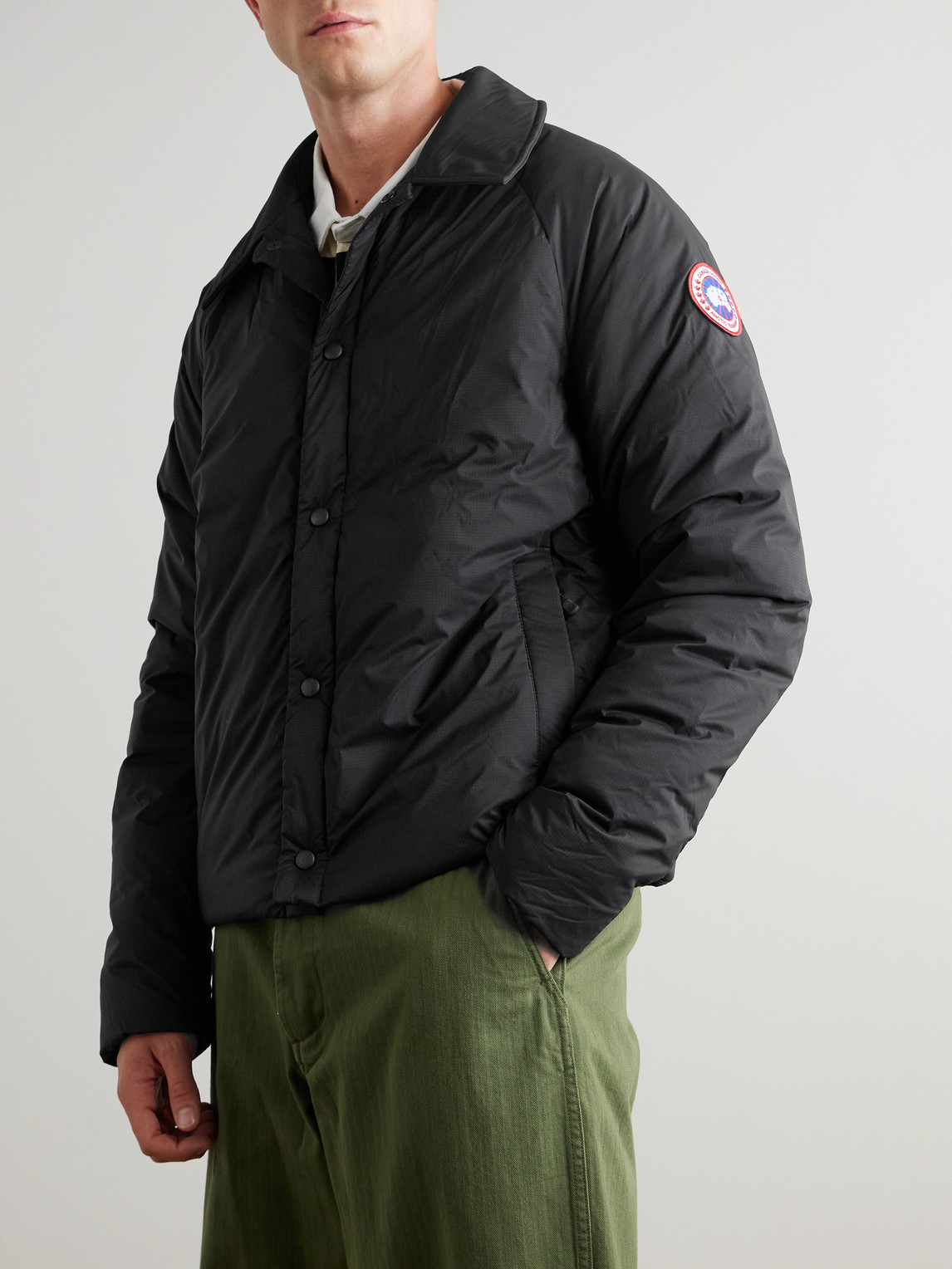 Canada Goose Lodge Padded Ripstop Down Jacket In Black
