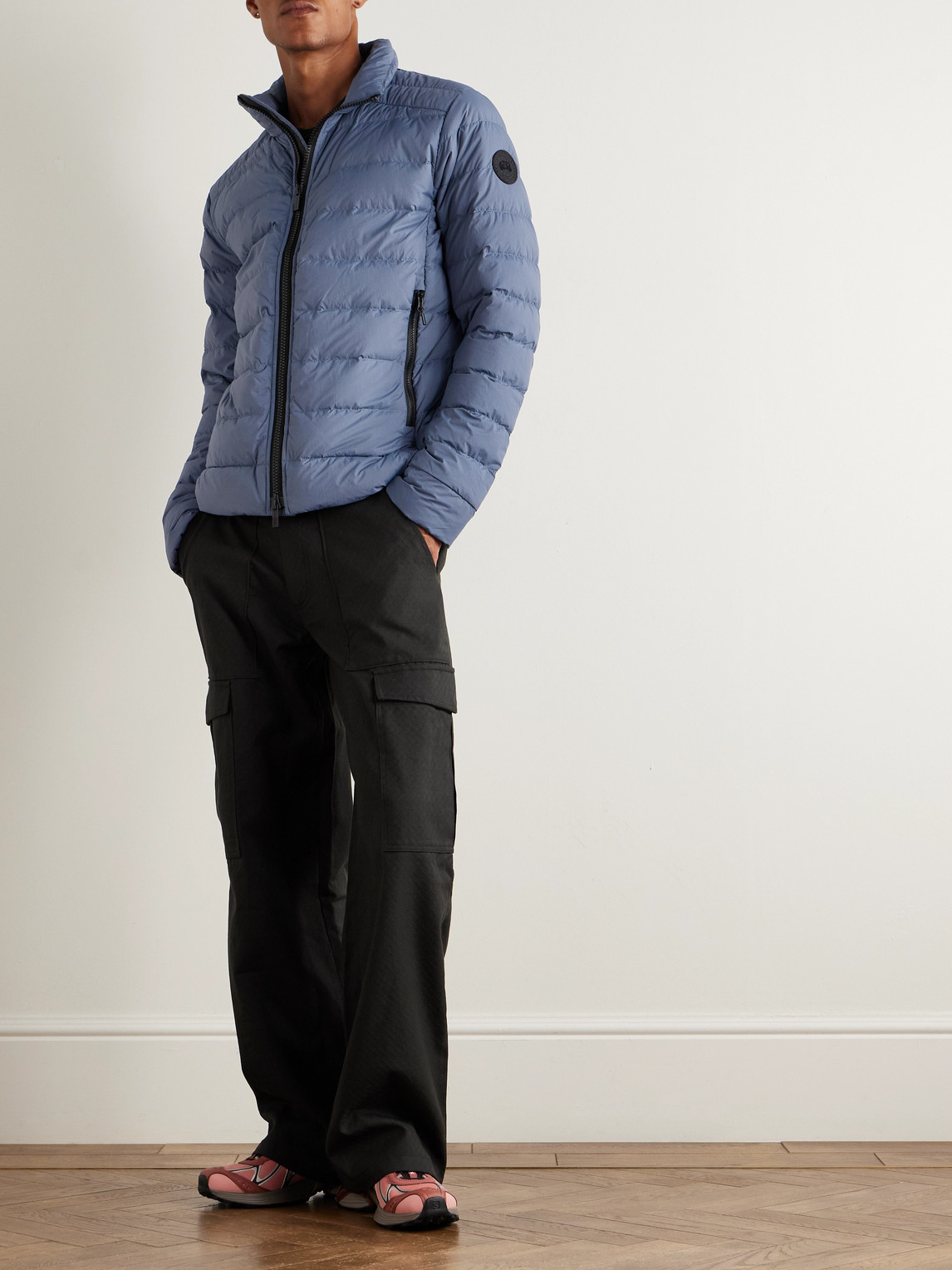 Canada Goose Crofton Logo-appliquéd Quilted Enduraluxe® Down Jacket In Blue