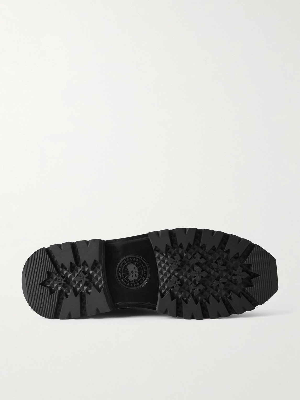 Canada Goose Keystone Rubber-trimmed Leather And Twill Boots In Black