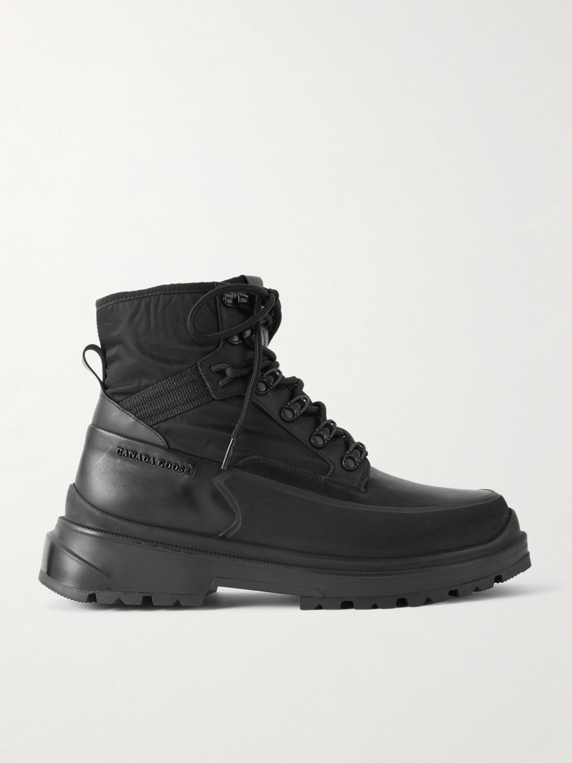 Canada Goose Keystone Rubber-Trimmed Leather and Twill Boots - Men