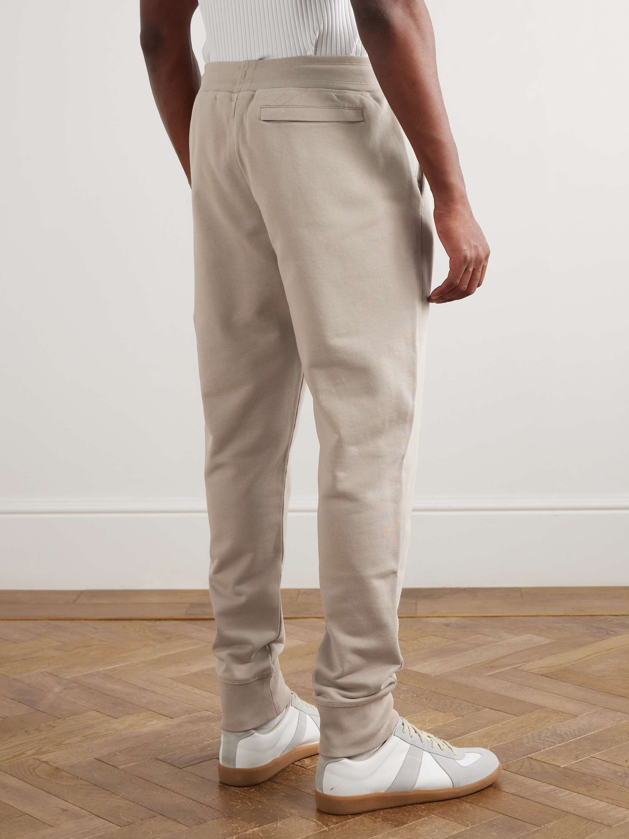 CANADA GOOSE Huron Tapered Logo-Appliquéd Cotton-Jersey Sweatpants