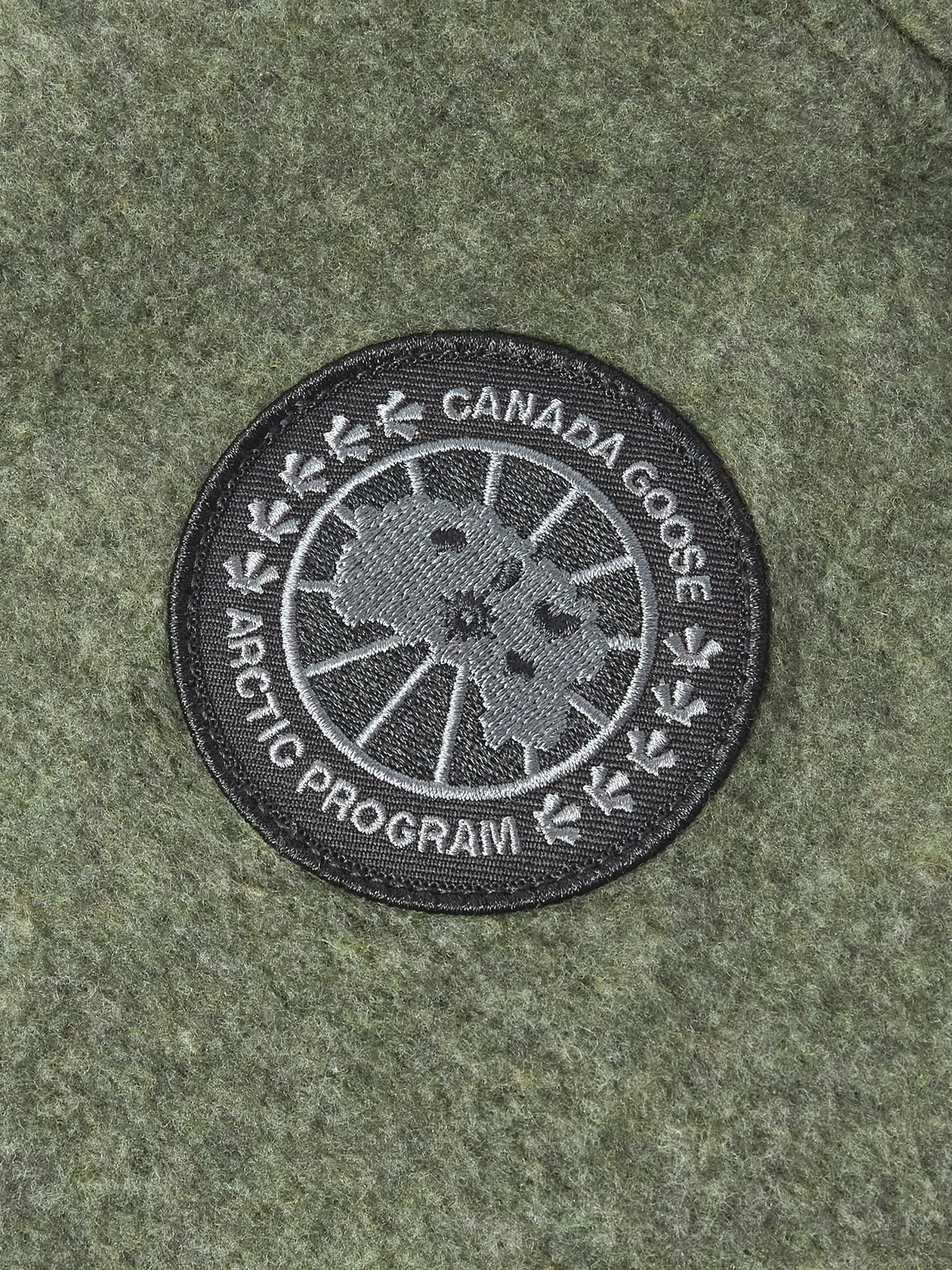 Canada Goose Hudson Logo-appliquéd Recycled Wool-blend Fleece Bomber Jacket In Green