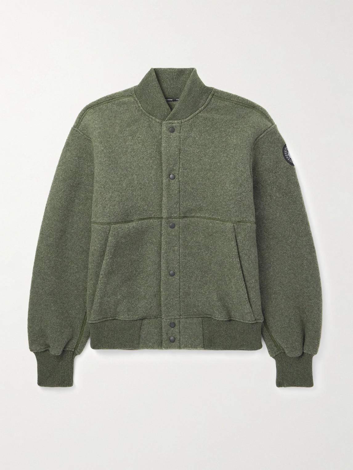 Canada Goose Hudson Logo-Appliquéd Recycled Wool-Blend Fleece Bomber Jacket - Men