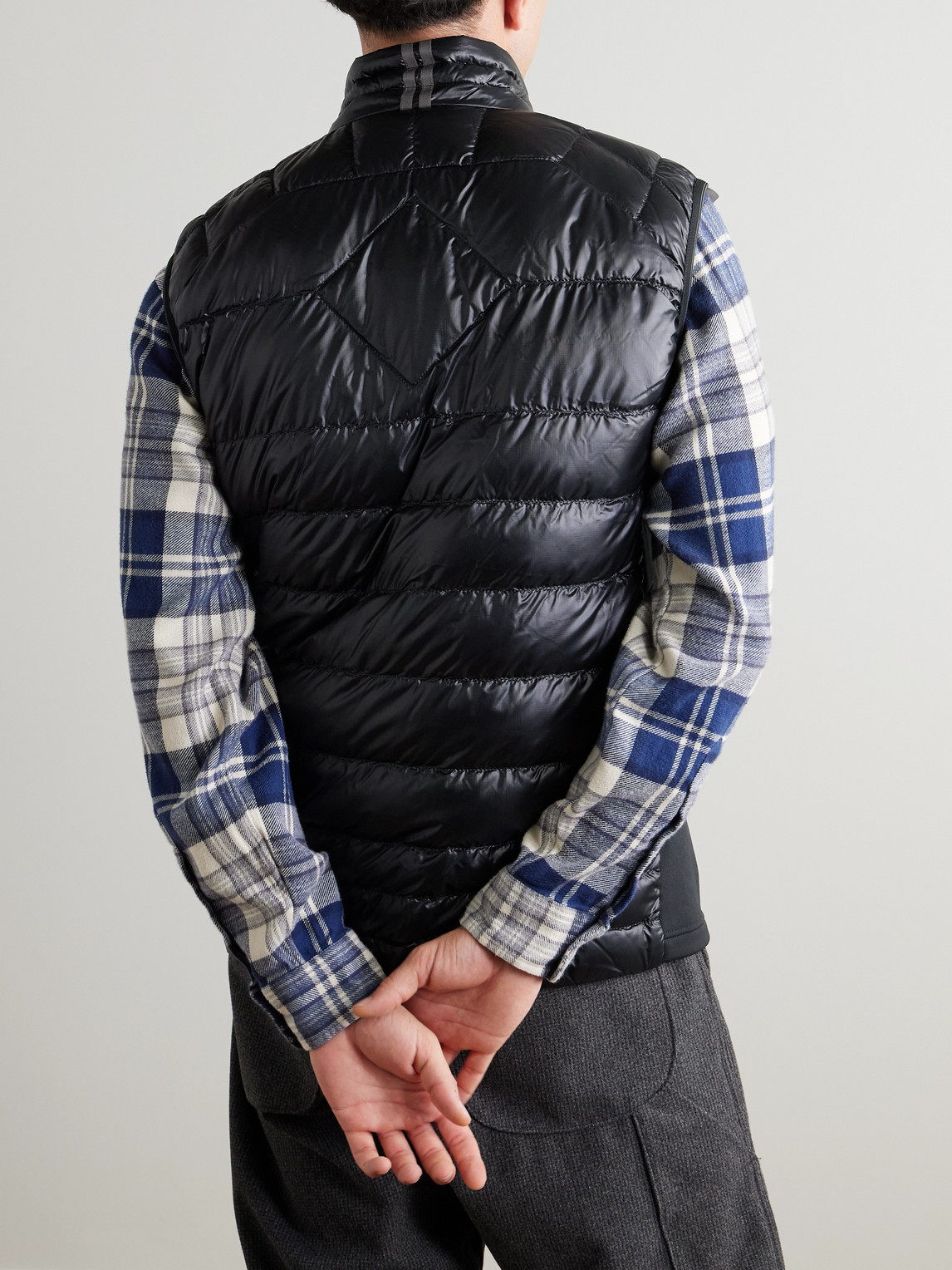 Canada Goose Hybdridge Lite Quilted Recycled-ripstop And Stretch-jersey Down Gilet In Black