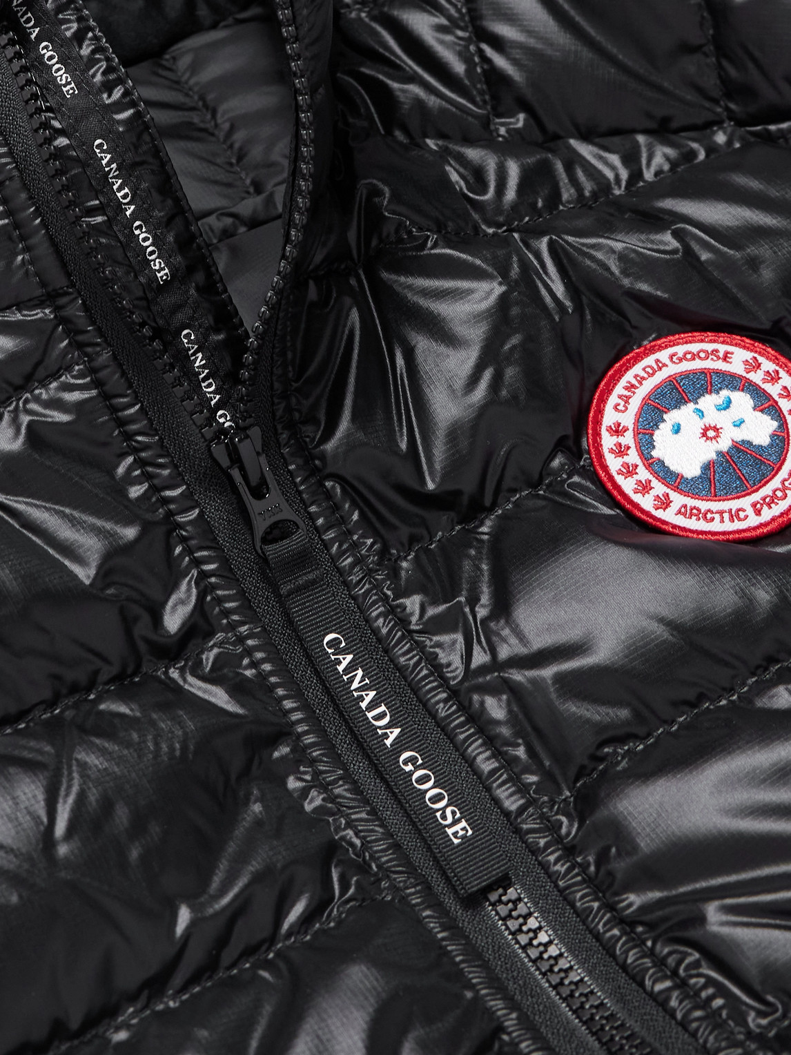 Canada Goose Hybdridge Lite Quilted Recycled-ripstop And Stretch-jersey Down Gilet In Black