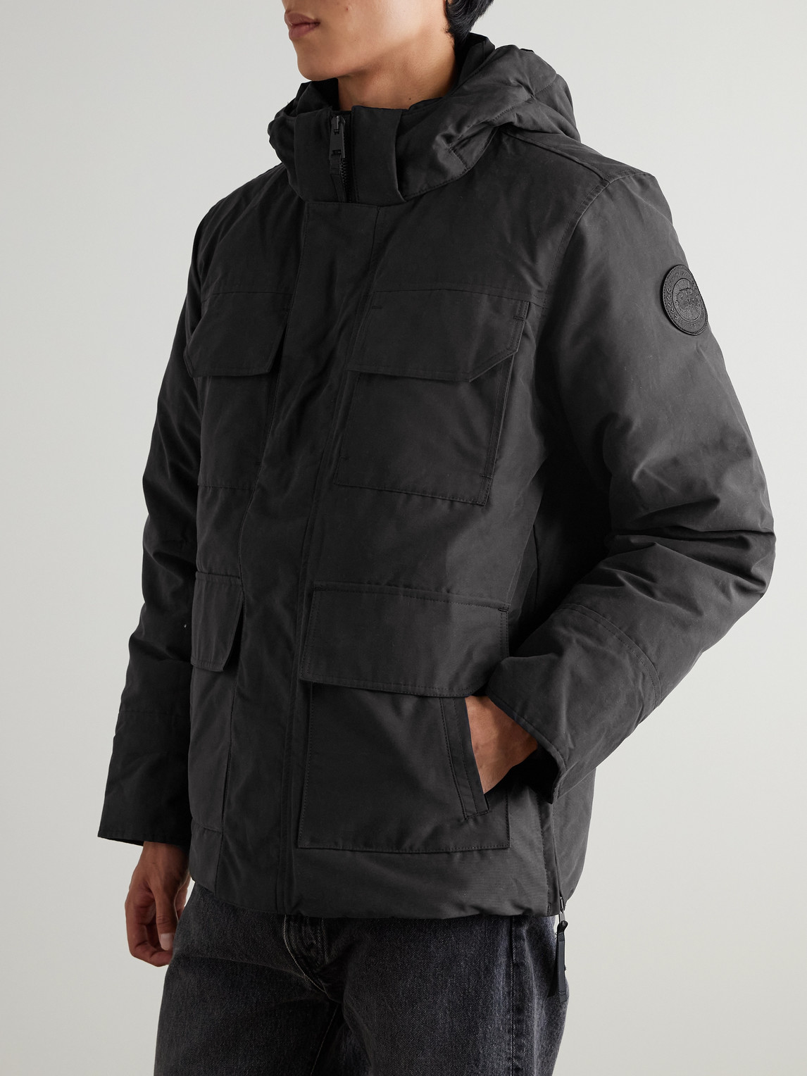 Canada Goose Maitland Padded Cotton-blend Canvas Down Parka In Black