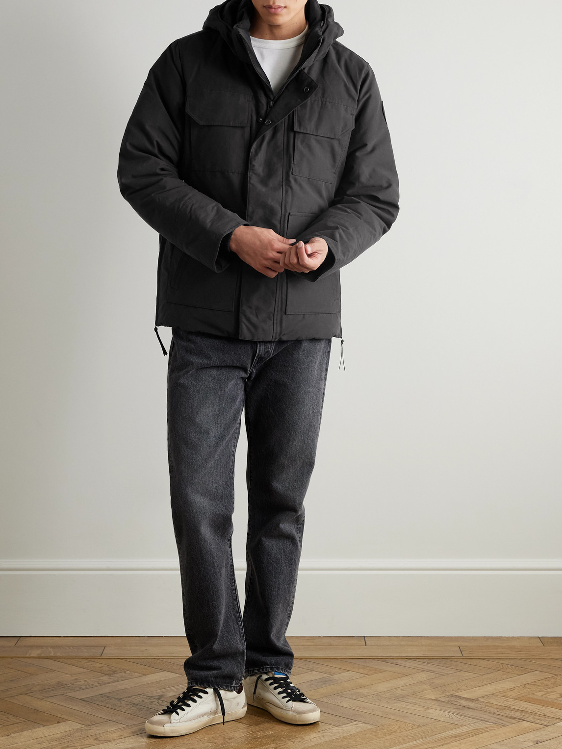 Canada Goose Maitland Padded Cotton-blend Canvas Down Parka In Black