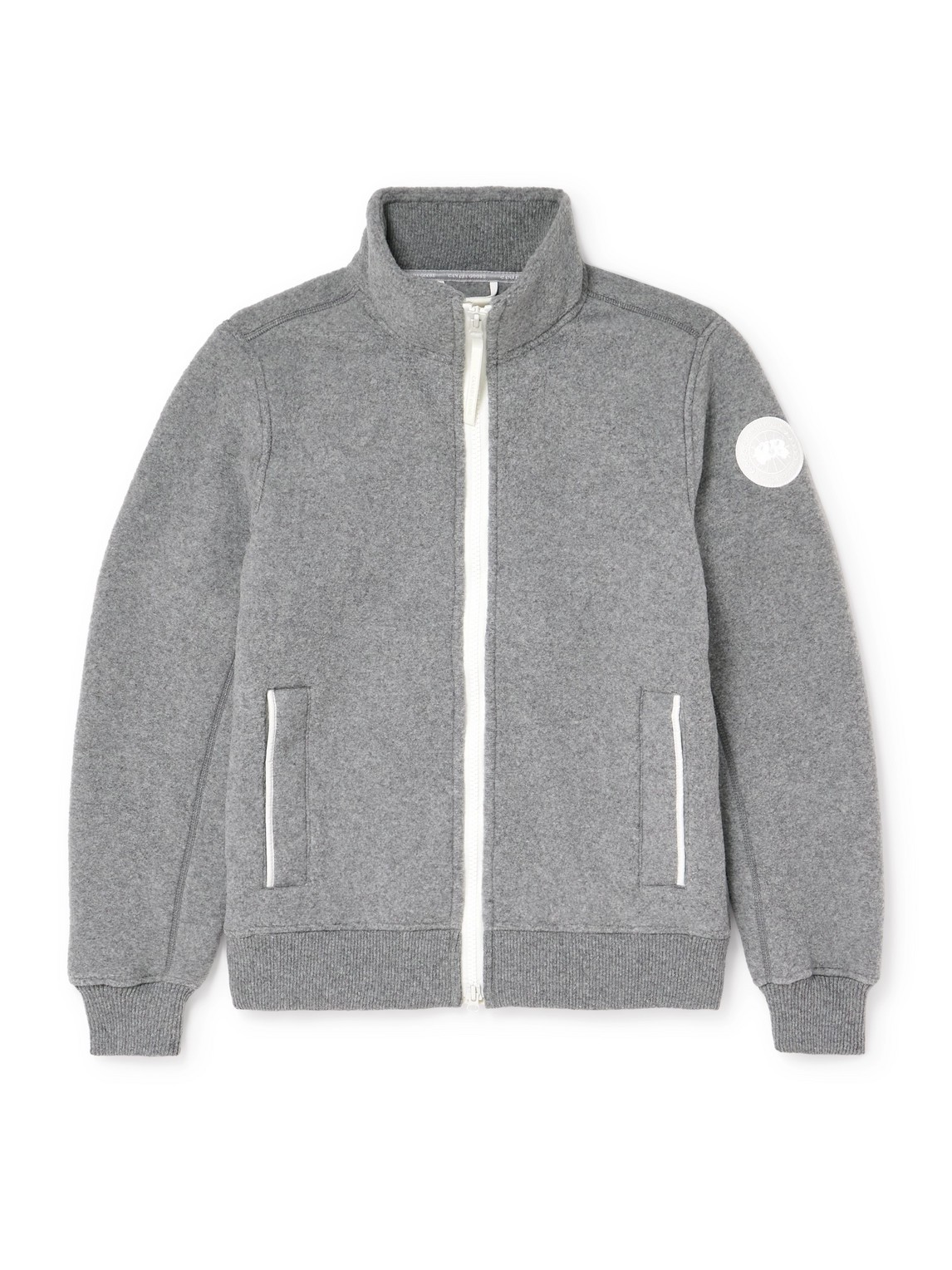 Canada Goose Lawson Recycled Wool-blend Fleece Jacket In Gray