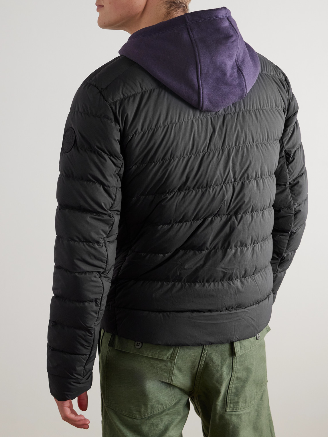 Canada Goose Crofton Logo-appliquéd Quilted Enduraluxe® Down Jacket In Black
