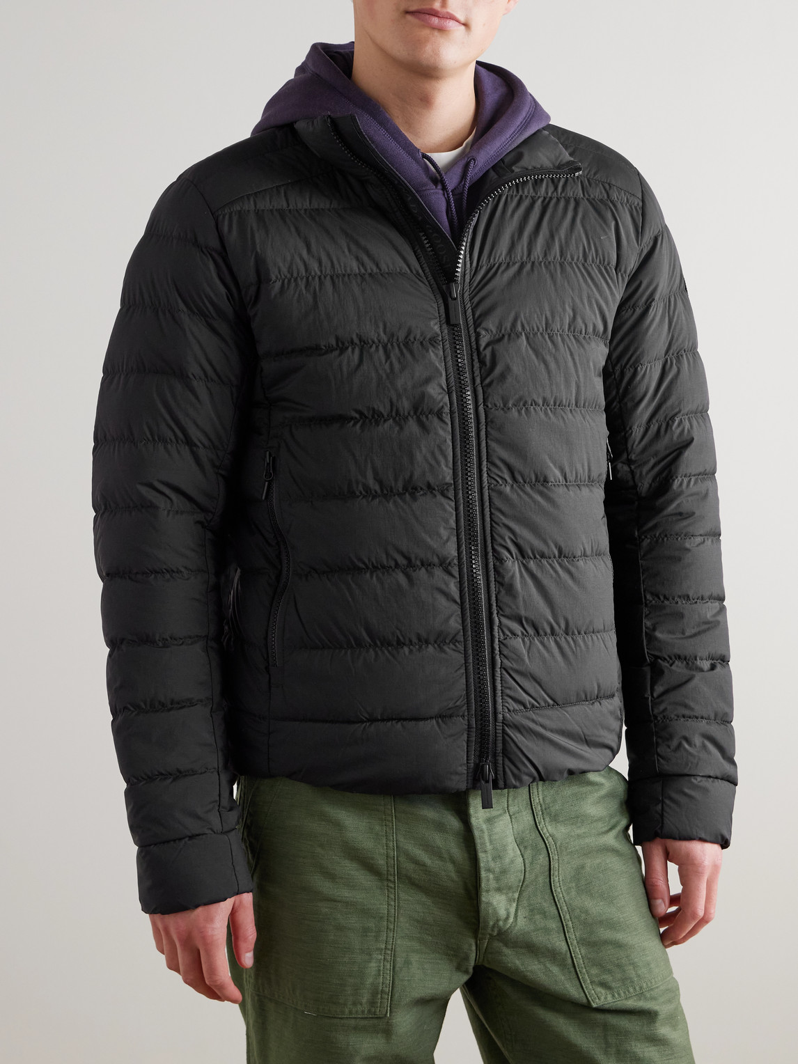 Canada Goose Crofton Logo-appliquéd Quilted Enduraluxe® Down Jacket In Black