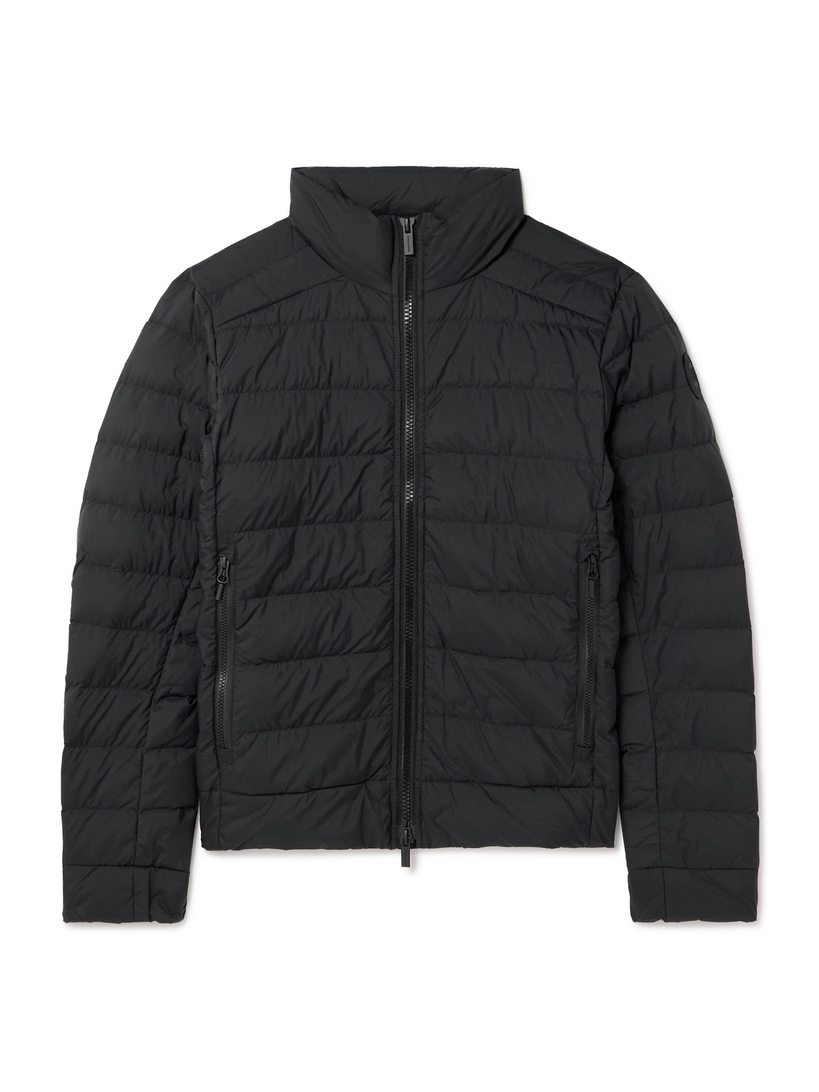 Canada Goose Crofton Logo-appliquéd Quilted Enduraluxe® Down Jacket In Black