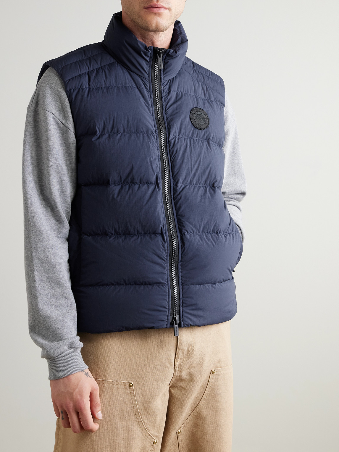 Crofton Slim-Fit Logo-Appliquéd Quilted Enduraluxe® Down Gilet
