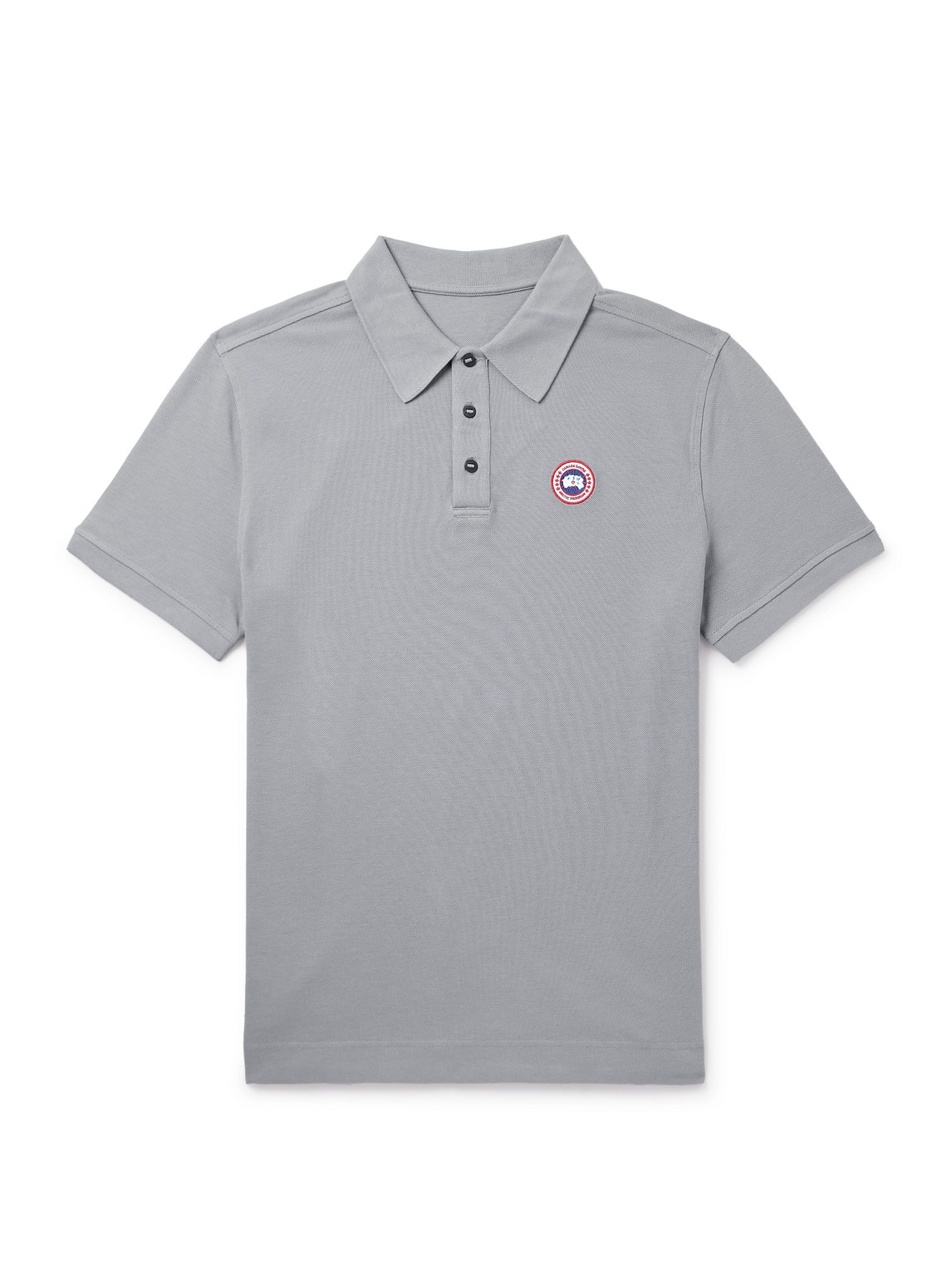 Canada Goose Beckley Logo-appliquéd Cotton-piqué Polo Shirt In Gray