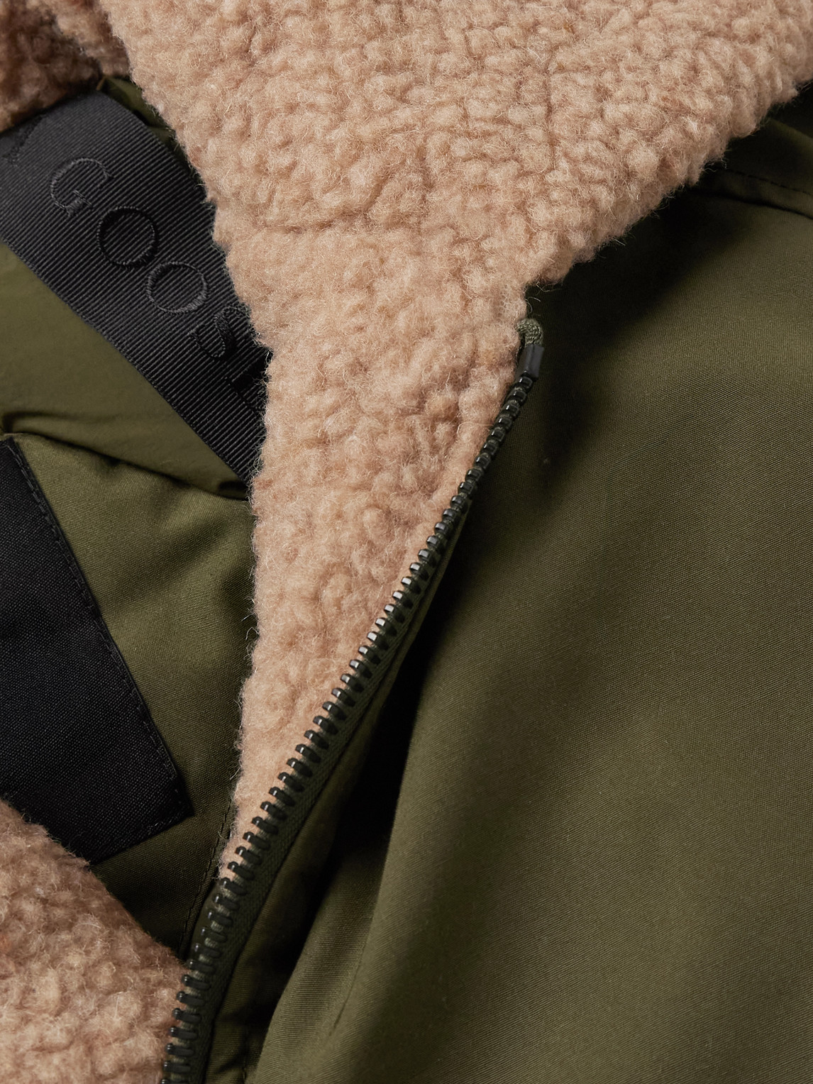 Canada Goose Chilliwack Recycled Wool-blend Fleece And Shell Down Bomber Jacket In Green
