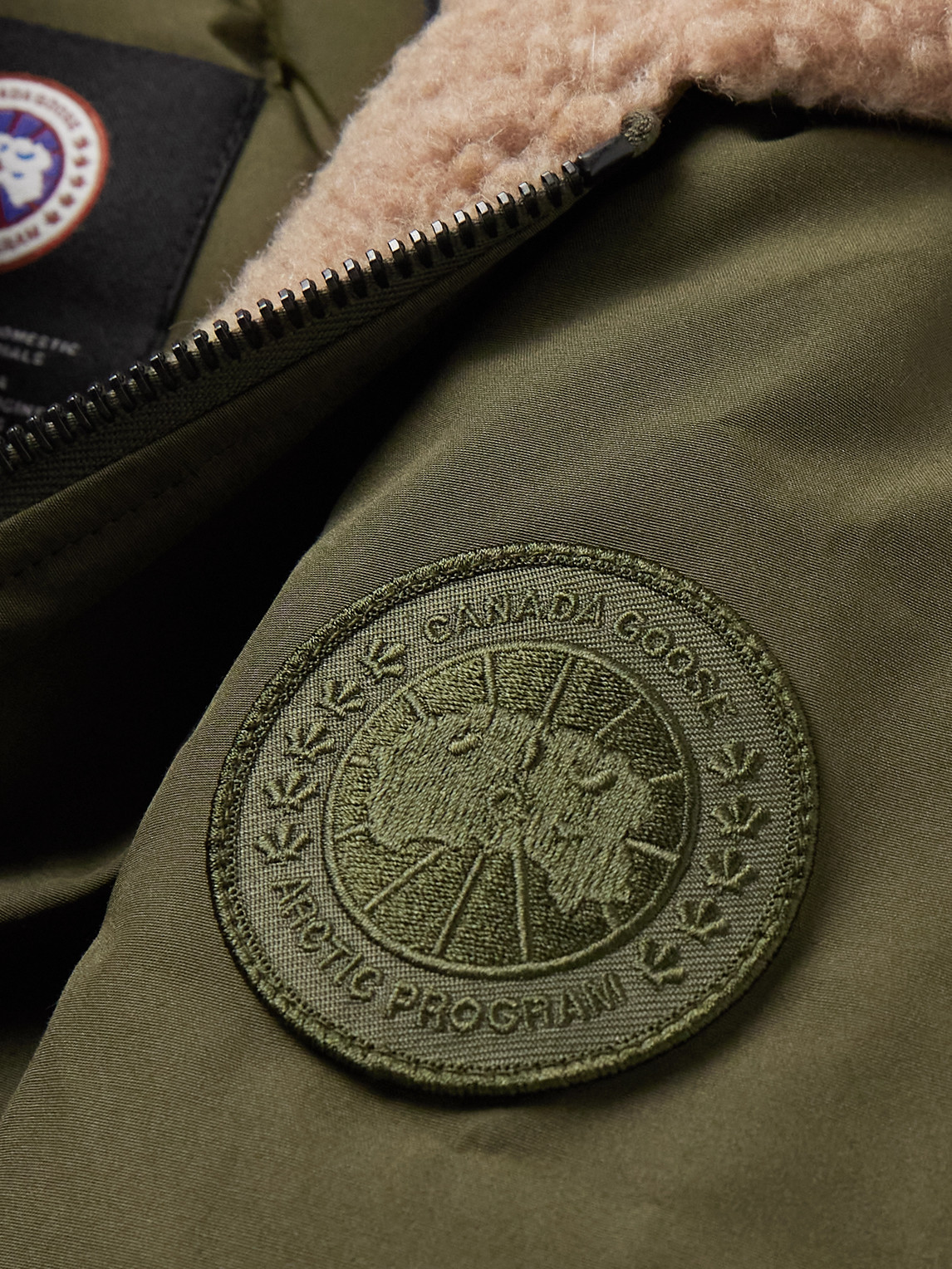 Canada Goose Chilliwack Recycled Wool-blend Fleece And Shell Down Bomber Jacket In Green