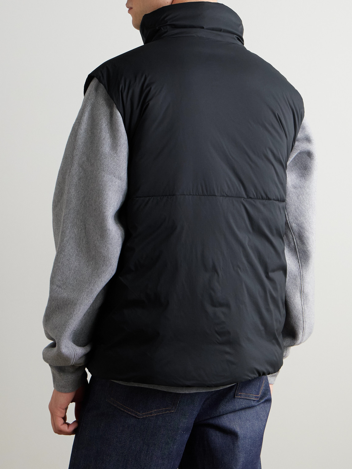 Canada Goose Quilted Sleeveless High Collar Vest In Black