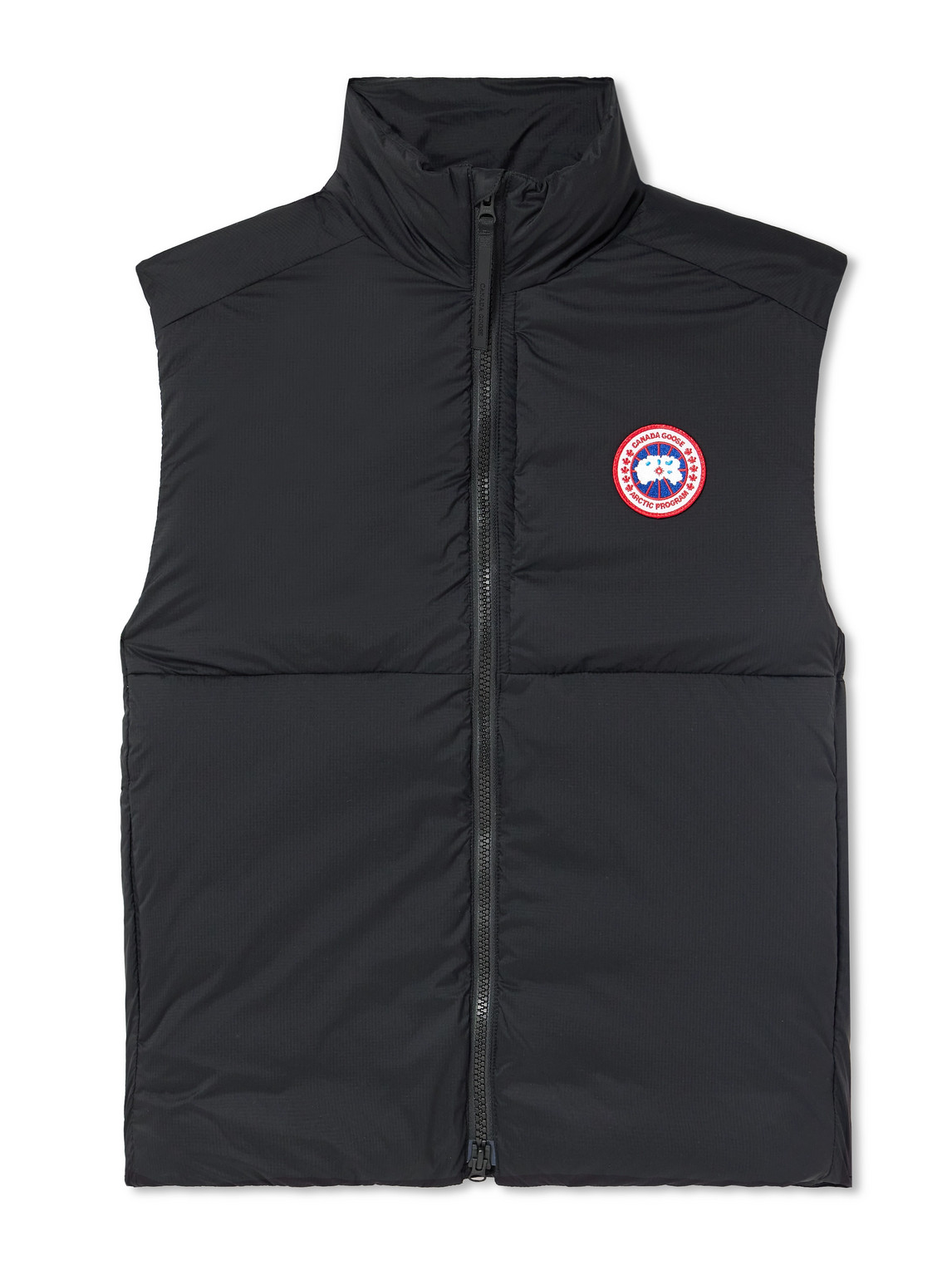 Canada Goose Quilted Sleeveless High Collar Vest In Black
