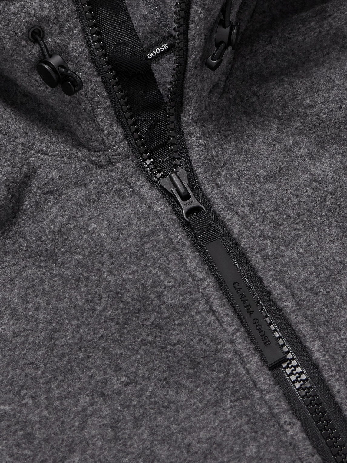 Canada Goose Chilliwack Wool And Lyocell-blend Fleece Zip-up Hoodie In Gray